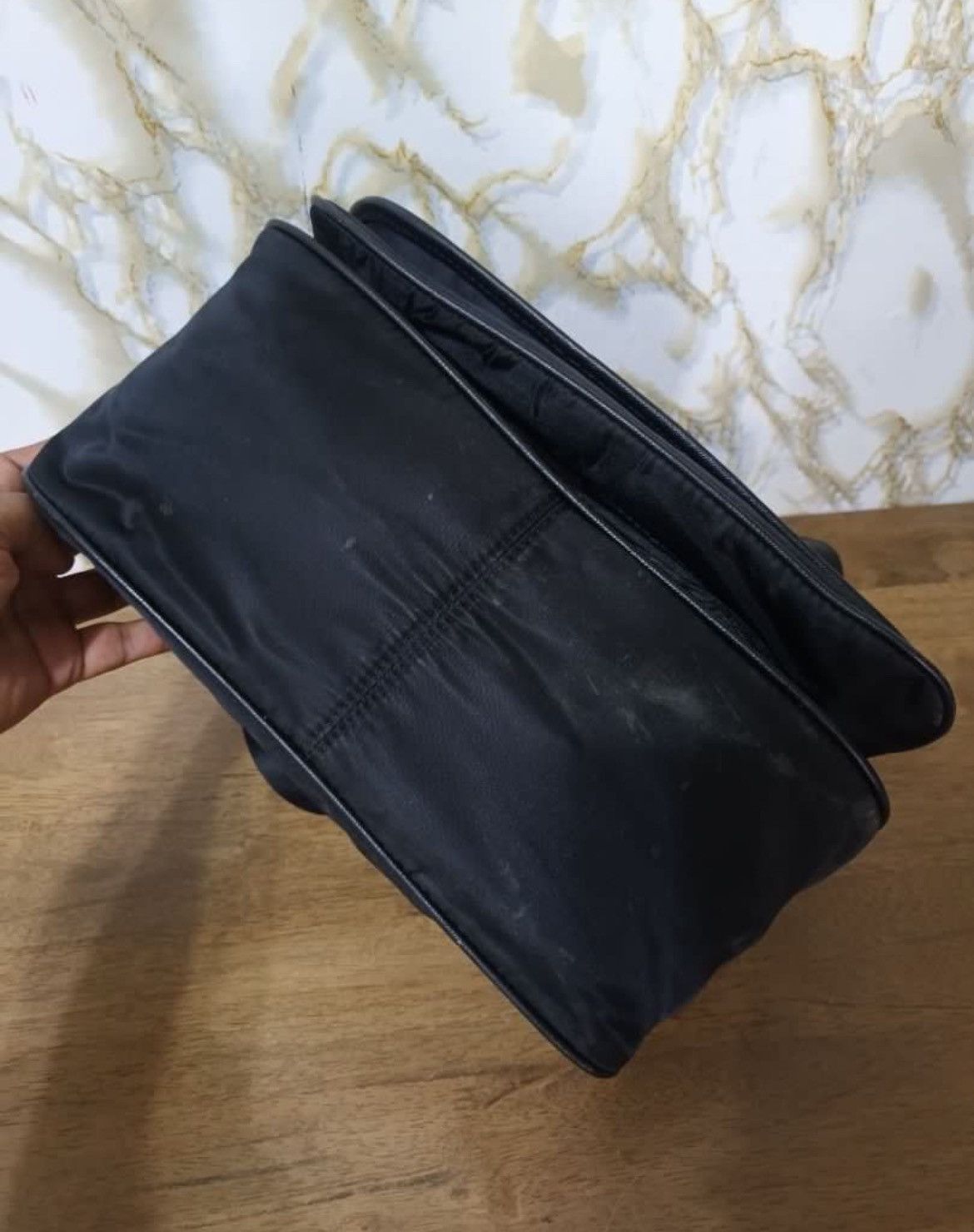 Prada Authentic Prada All Black Messenger Bag Size ONE SIZE - 9 Thumbnail