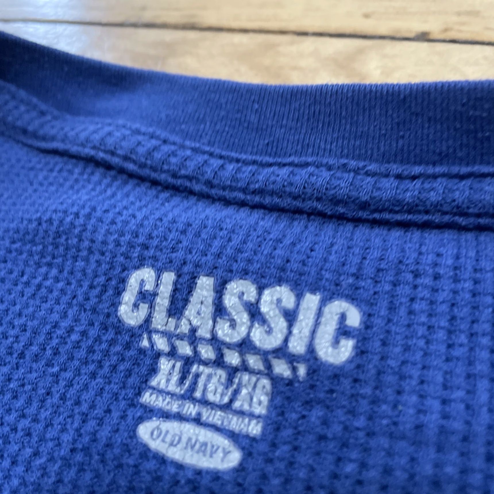 Old Navy Old Navy Tee Shirt Men XL Blue Crew Neck Thermal Pique Knit T-Shirt Basic Classic Size US XL / EU 56 / 4 - 5 Thumbnail