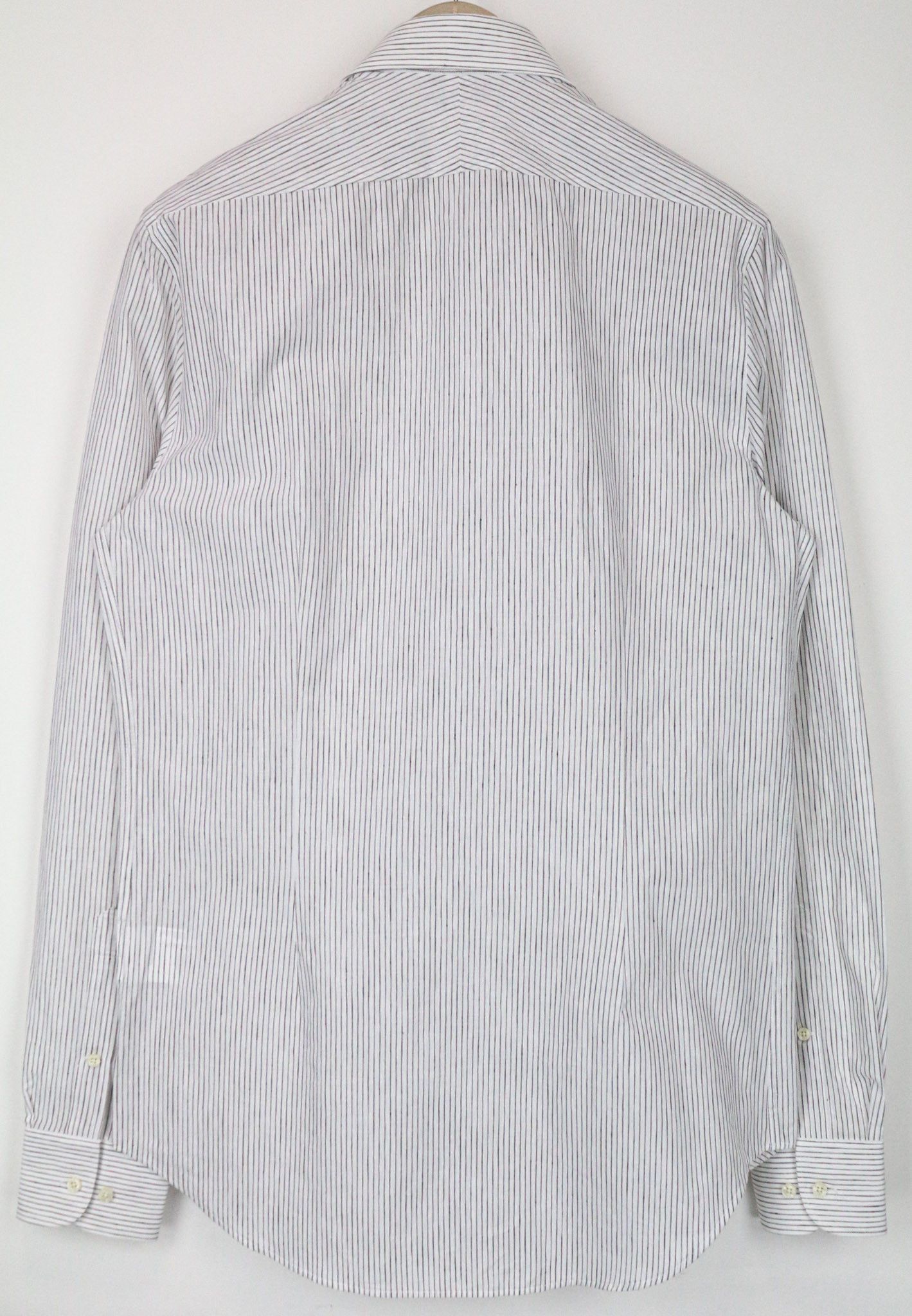 Suitsupply ~XS White Cotton Linen Striped Long Sleeve Shirt 77288 Size US XS / EU 42 / 0 - 2 Thumbnail