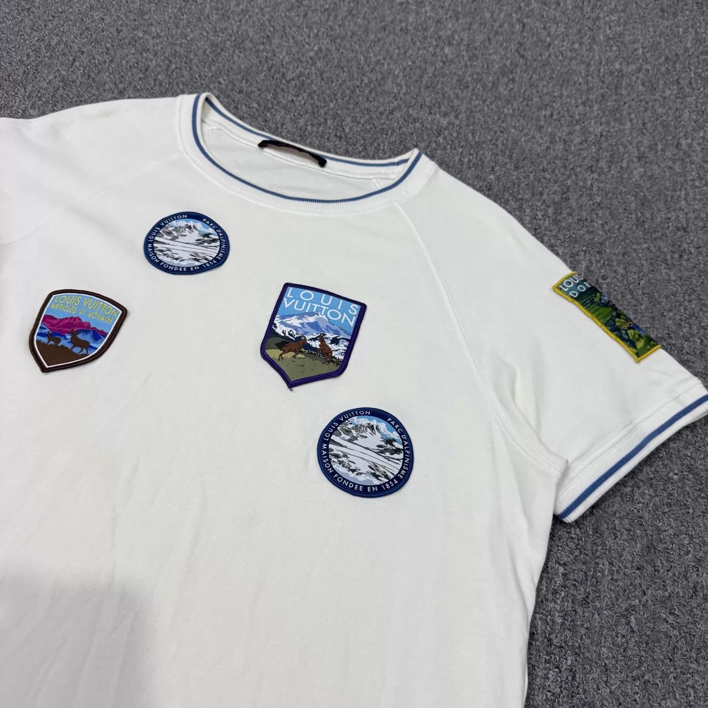 Louis Vuitton LV White Embroidered Snow Mt Patch SS M 95 New Size M / US 6-8 / IT 42-44 - 3 Thumbnail