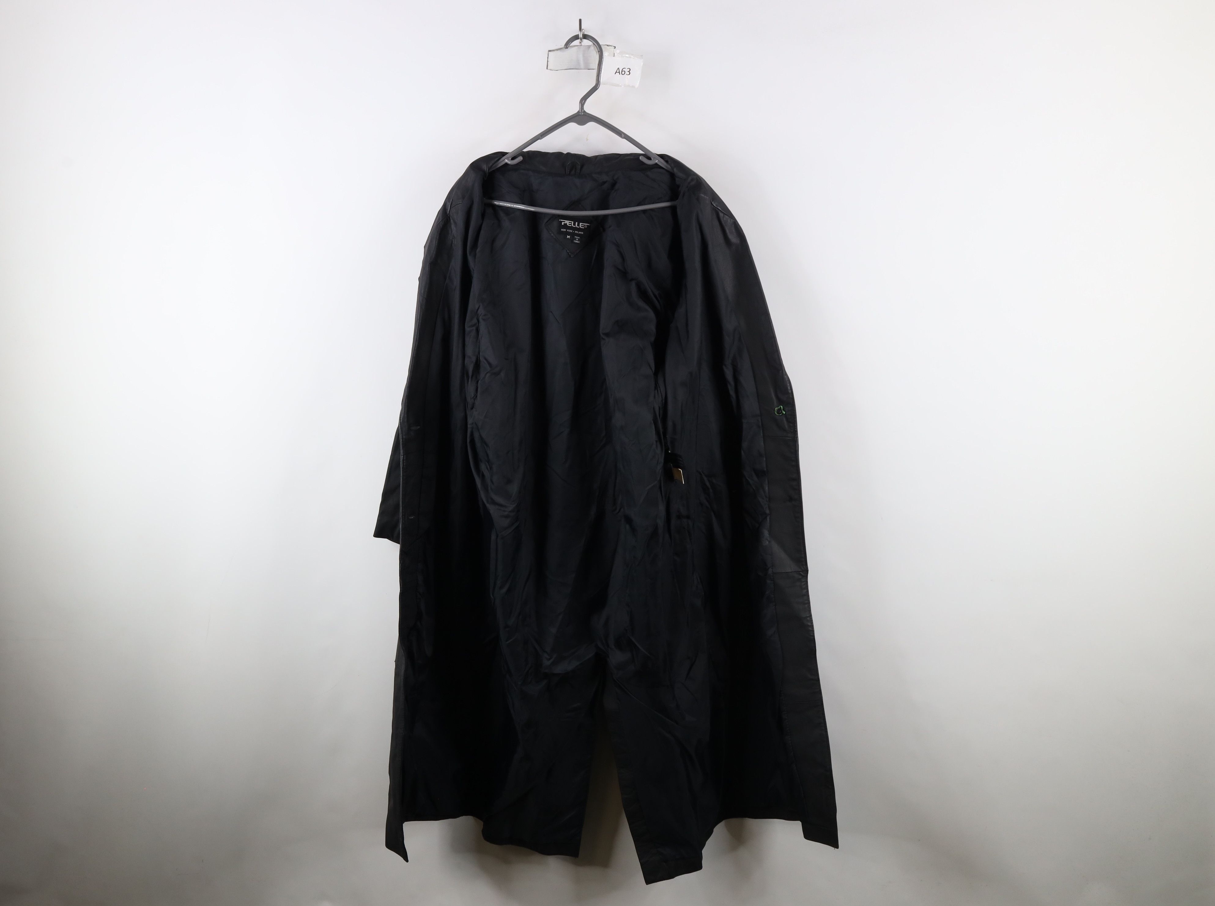 Vintage Vintage 90s Streetwear Goth Leather Trench Coat Jacket Size M / US 6-8 / IT 42-44 - 9 Thumbnail