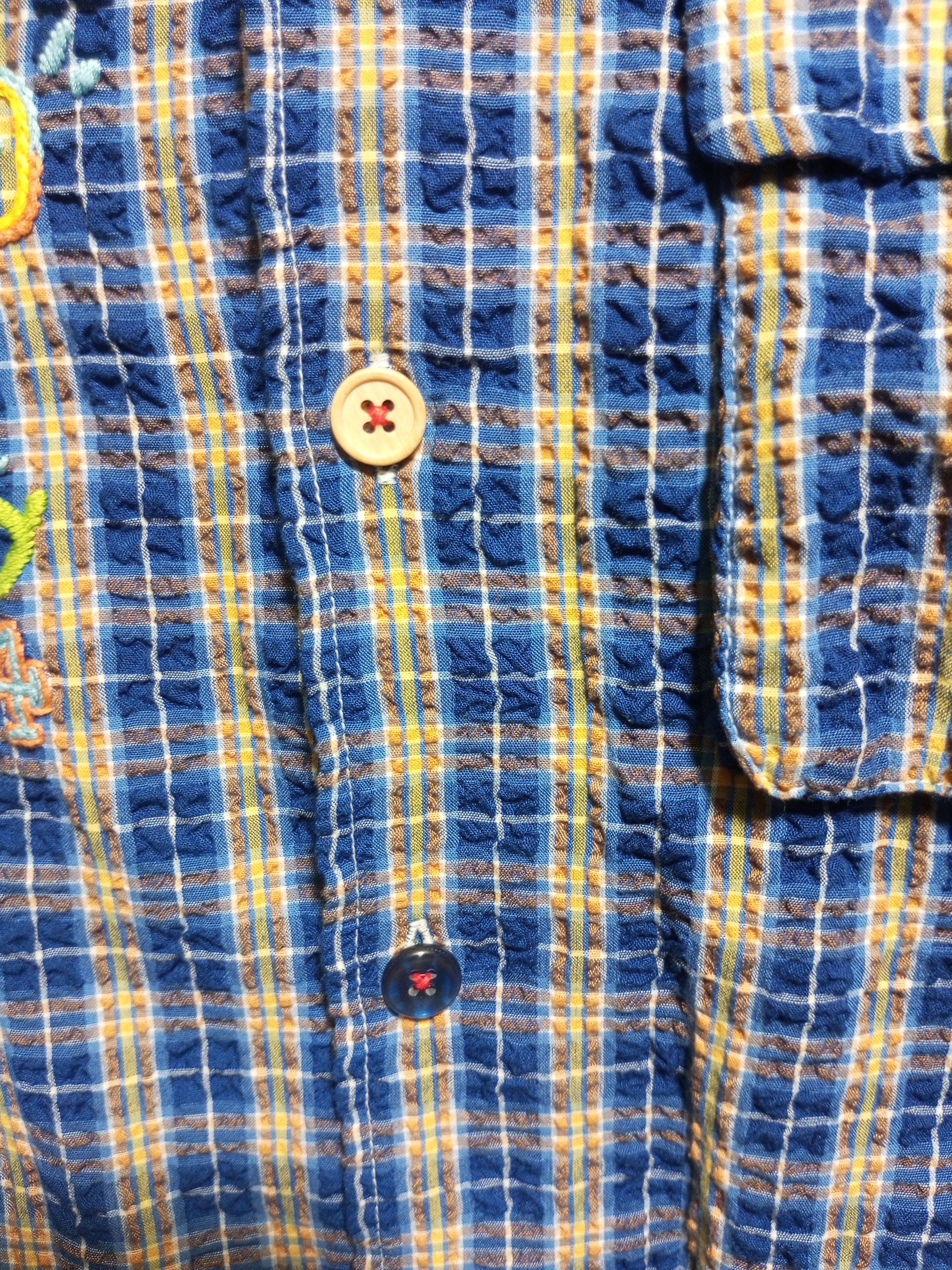 Hysteric Glamour Vintage blue cross hip hop button up shirt Size US L / EU 52-54 / 3 - 8 Thumbnail