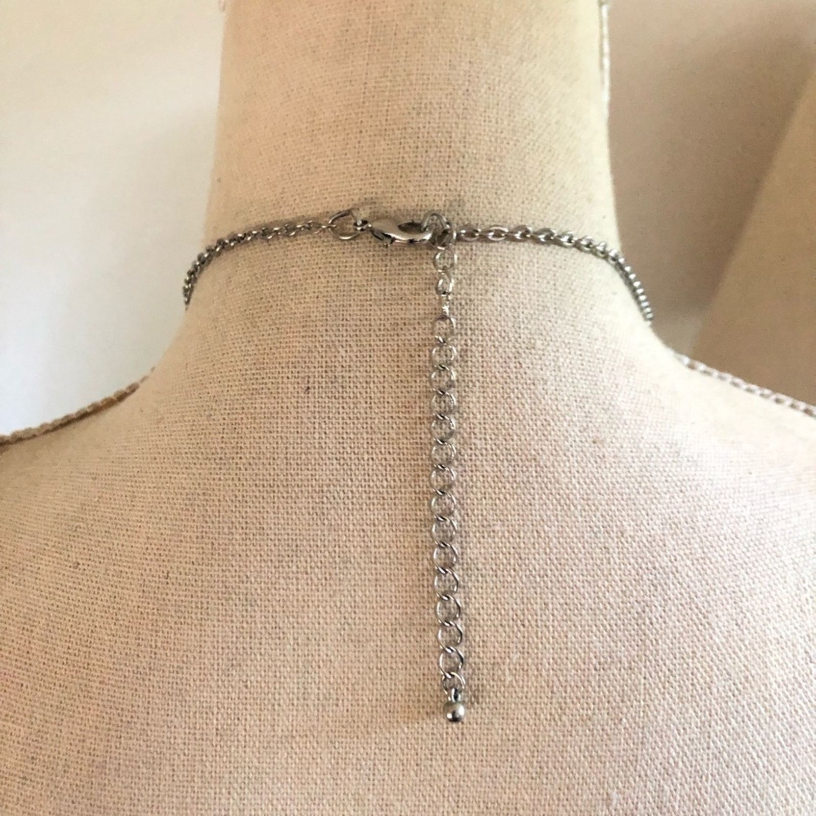 Jewelry Mauve faceted aurora borealis glass crystal chain necklace Size ONE SIZE - 5 Thumbnail