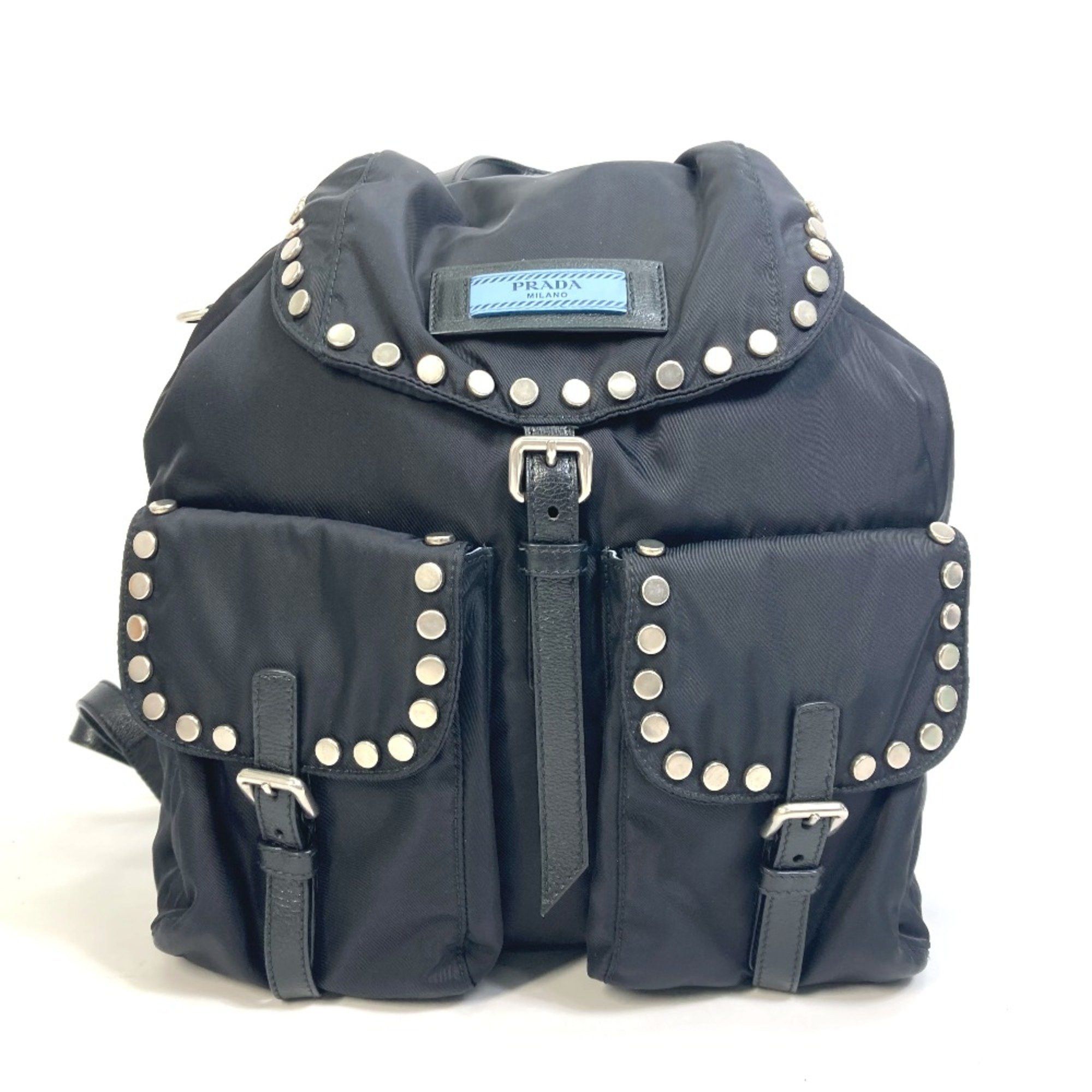 Prada PRADA 1BZ811 logo backpack bag Backpack Black SilverHardware Size ONE SIZE - 1 Thumbnail