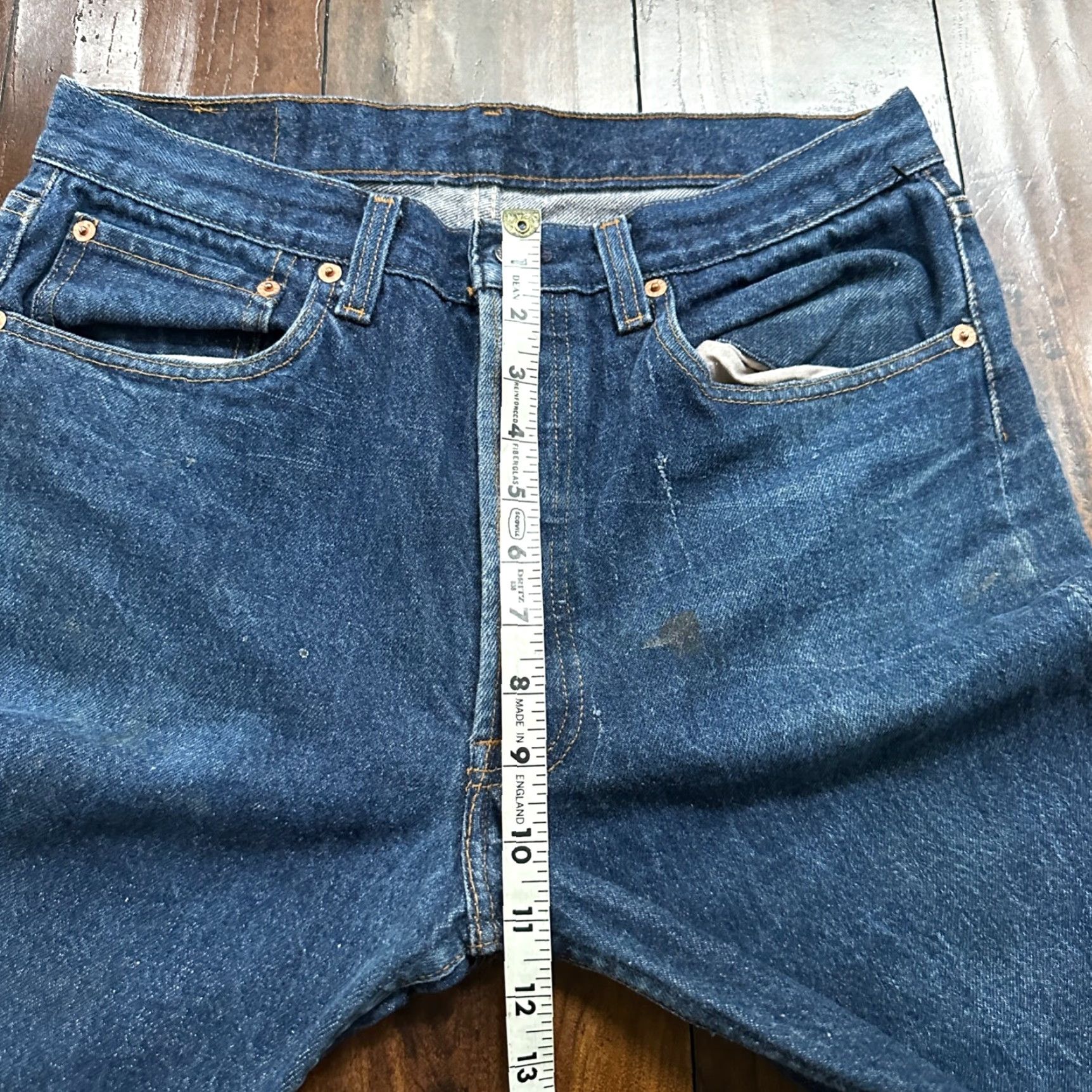 Levi's VINTAGE Levi's 501 Jeans Button Fly 33x36 USA Tag Blue Straight 90s Mens Pants Regular Jeans Size US 33 - 6 Thumbnail