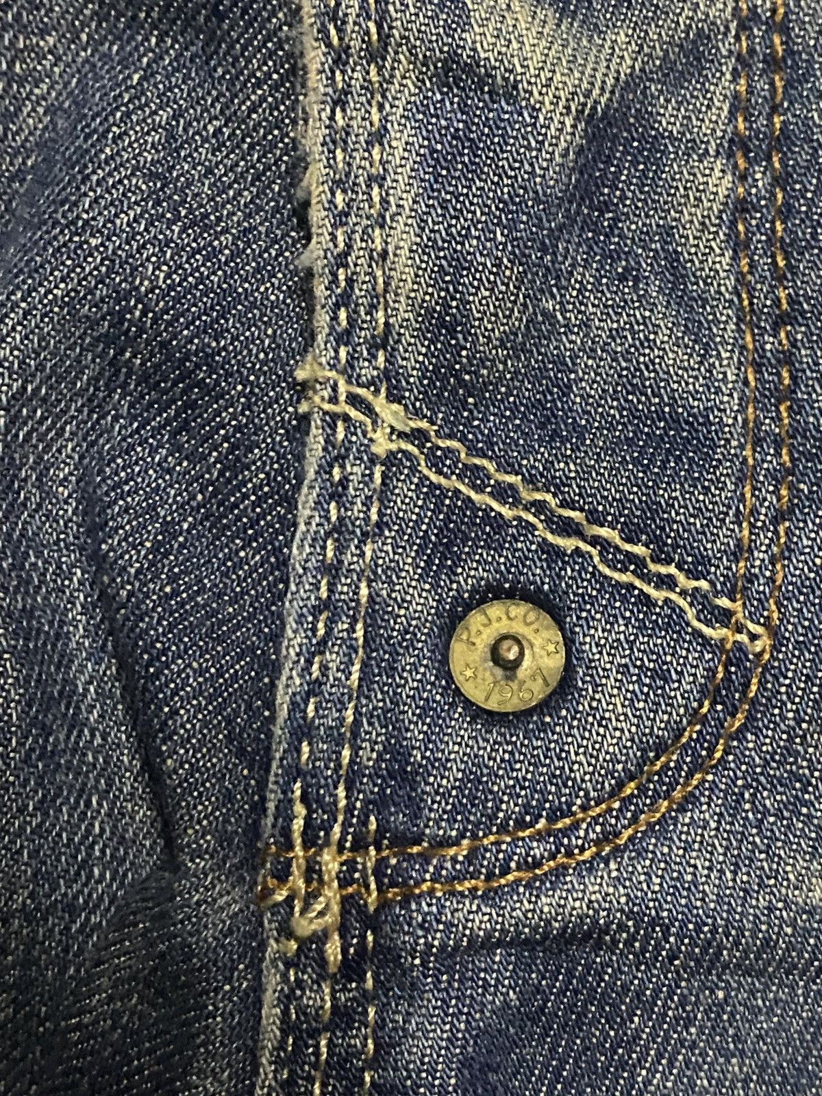 MLB × Polo Ralph Lauren Polo Raph Laurent Bleach Mud Wash Baggy Wide Leg Jeans Size US 31 - 12 Thumbnail