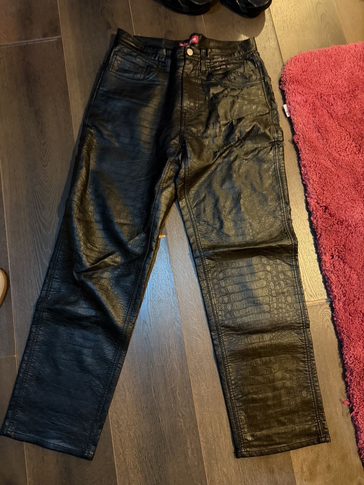 Supreme Leather Pants | Grailed