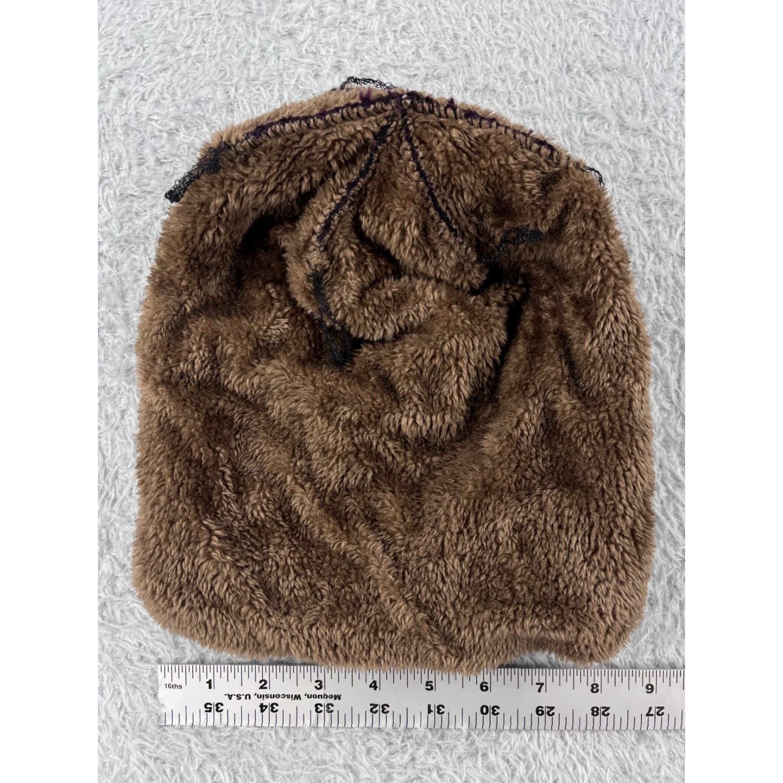 Vintage HINDAVI Hindawi Beanie Hat Mens One Size Burgundy Knit Lined Acrylic Fur Trim Winter Outdoor Ski Beanie Mens Size US M / EU 48-50 / 2 - 5 Thumbnail