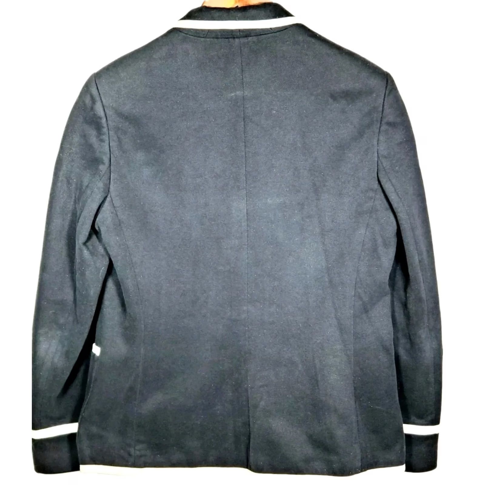 Polo Ralph Lauren Polo Ralph Lauren Black White Crest Knit Rowing Blazer Womens 12 Size XL / US 12-14 / IT 48-50 - 2 Thumbnail