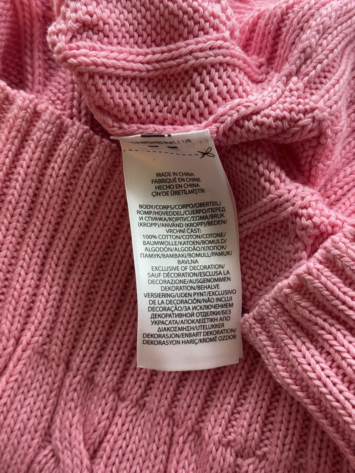 Designer × Polo Ralph Lauren × Ralph Lauren Polo Ralph Lauren cable knit pink sweater Size S / US 4 / IT 40 - 5 Thumbnail