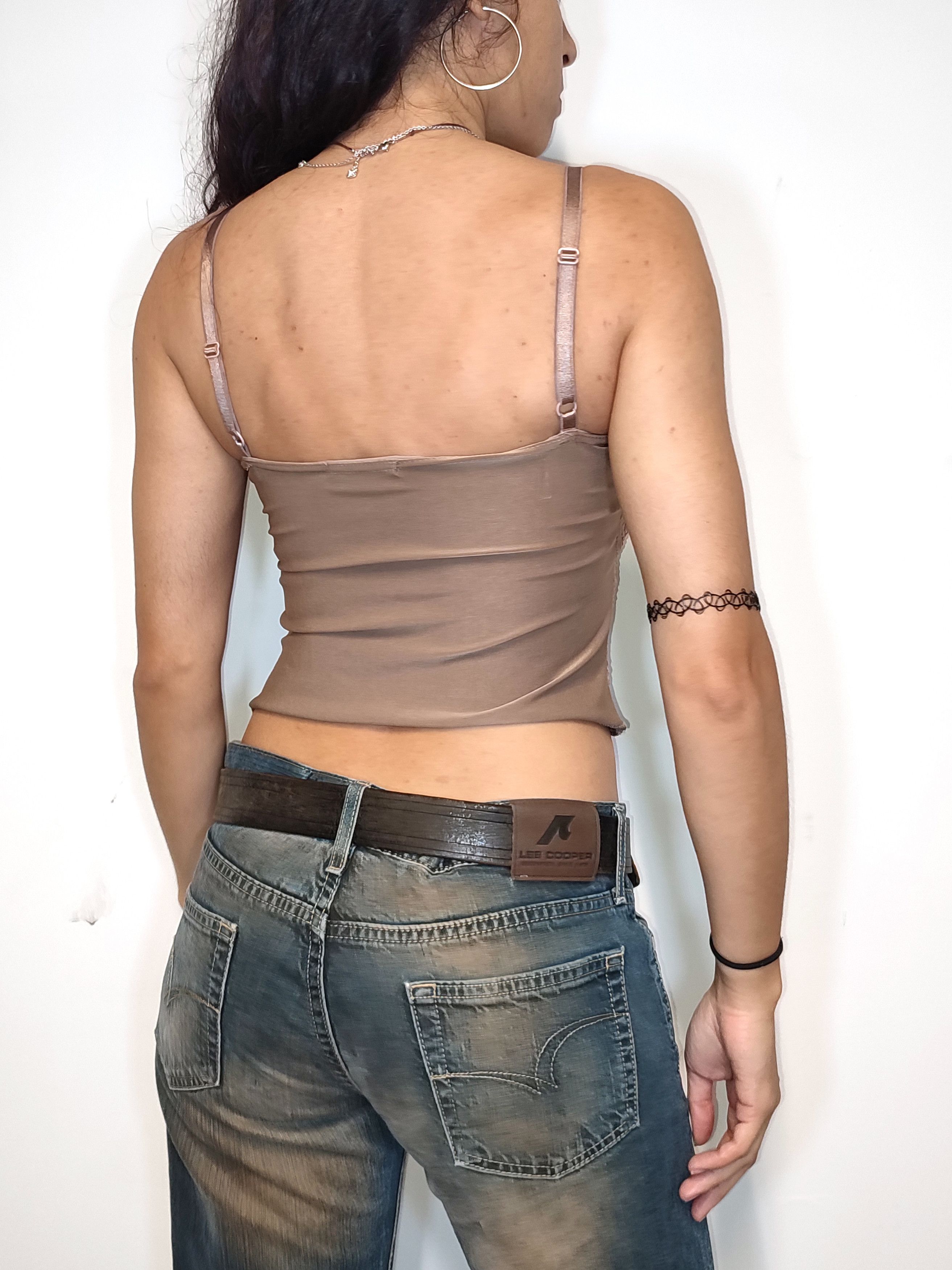 Vintage Vintage Y2k Beige Lace Trim Corset Padded Top Size S / US 4 / IT 40 - 2 Thumbnail