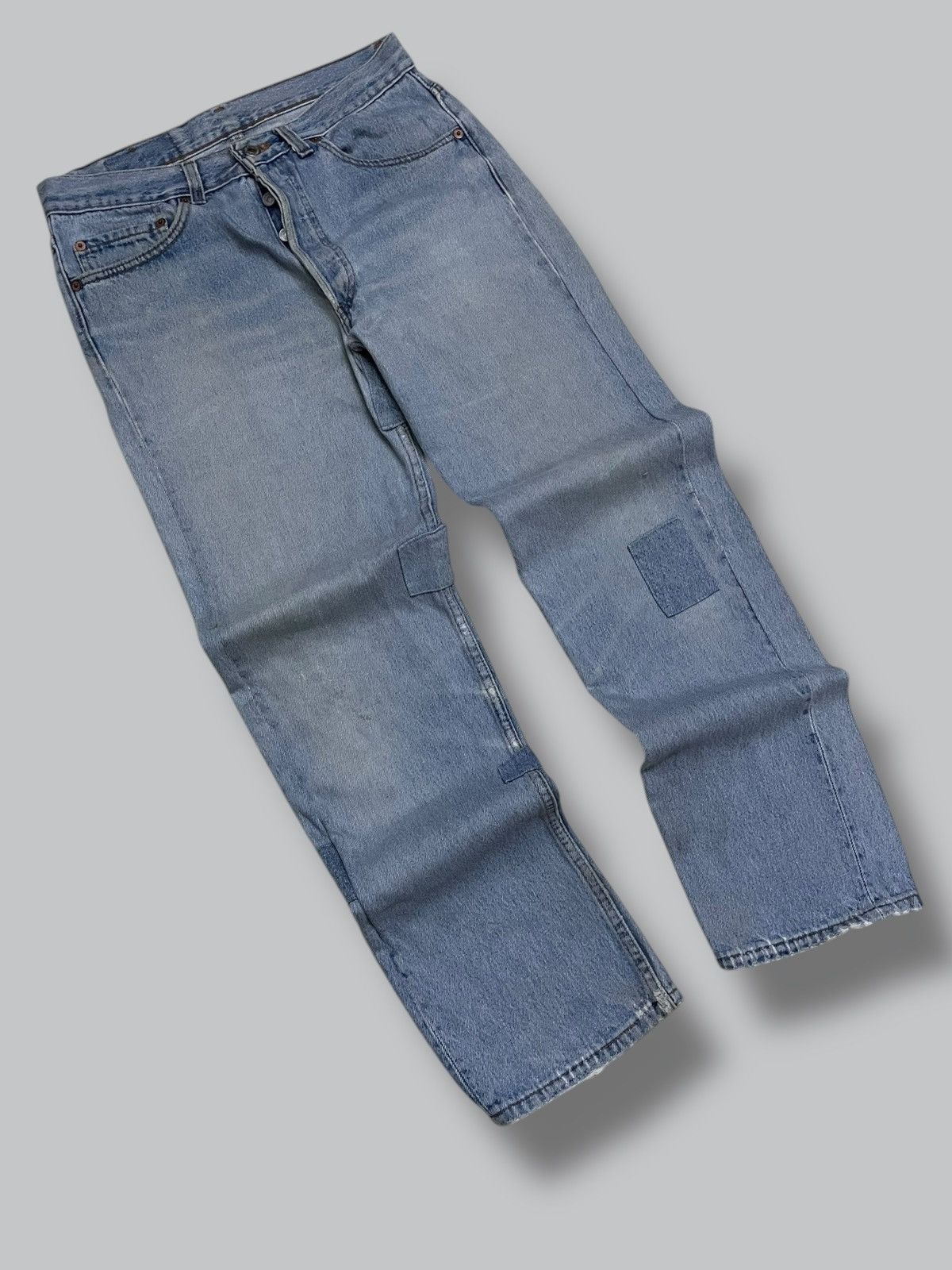 Levi's Vintage Clothing Vintage 1990s Designer Levis 501 Patchwork Classic Denim Size US 30 / EU 46 - 2 Thumbnail