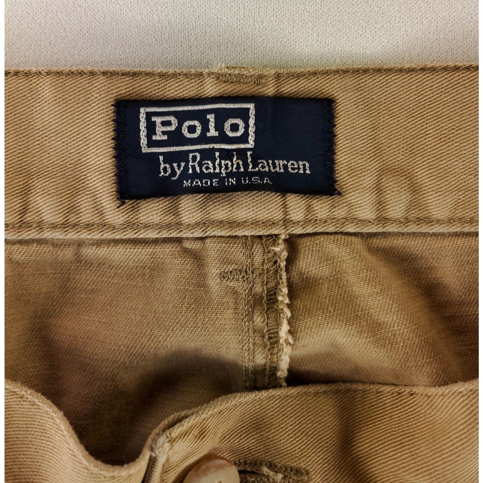 Polo Ralph Lauren VINTAGE Polo Ralph Lauren VTG 90s Pleated Khaki Tan Pants Mens 40x32 40x31 Actual Tan Chino Mens Size US L / EU 52-54 / 3 - 3 Thumbnail