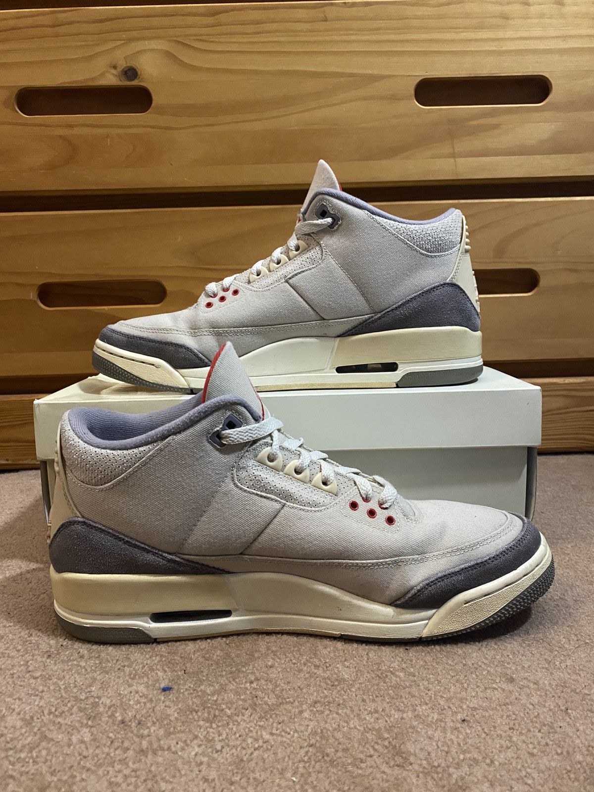 Jordan Brand Air Jordan Retro 3 Muslin Size 11.5 Size US 11.5 / EU 44-45 - 3 Thumbnail