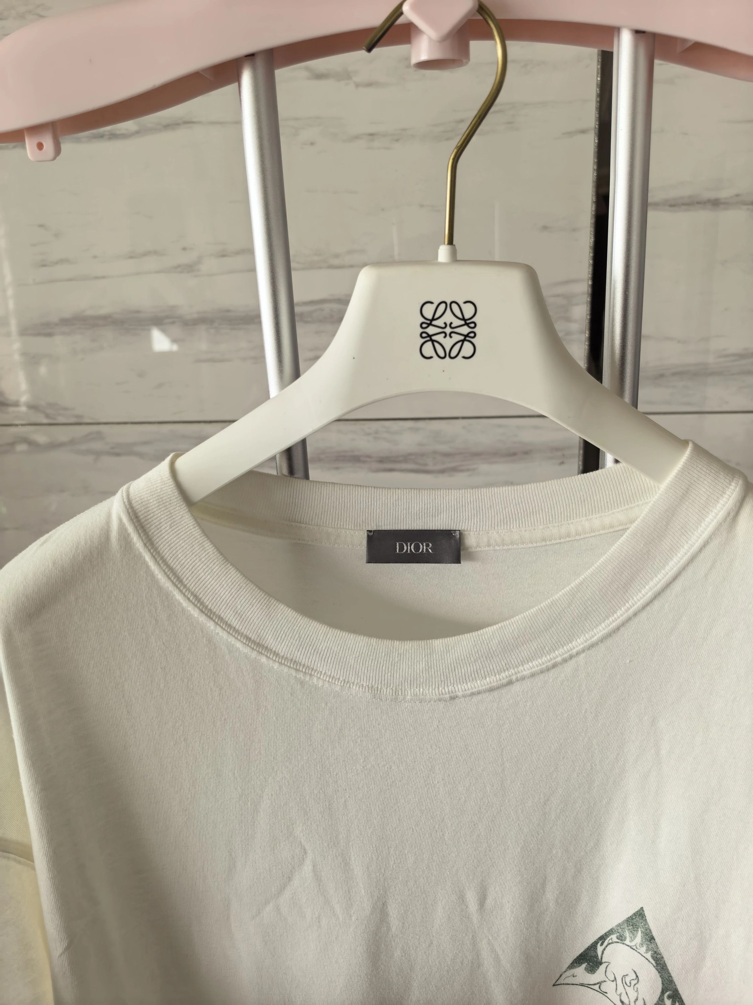 Dior Dior XL Printed Logo Short Sleeve Tee (Worn Once, Unwashed) Size US XL / EU 56 / 4 - 8 Thumbnail