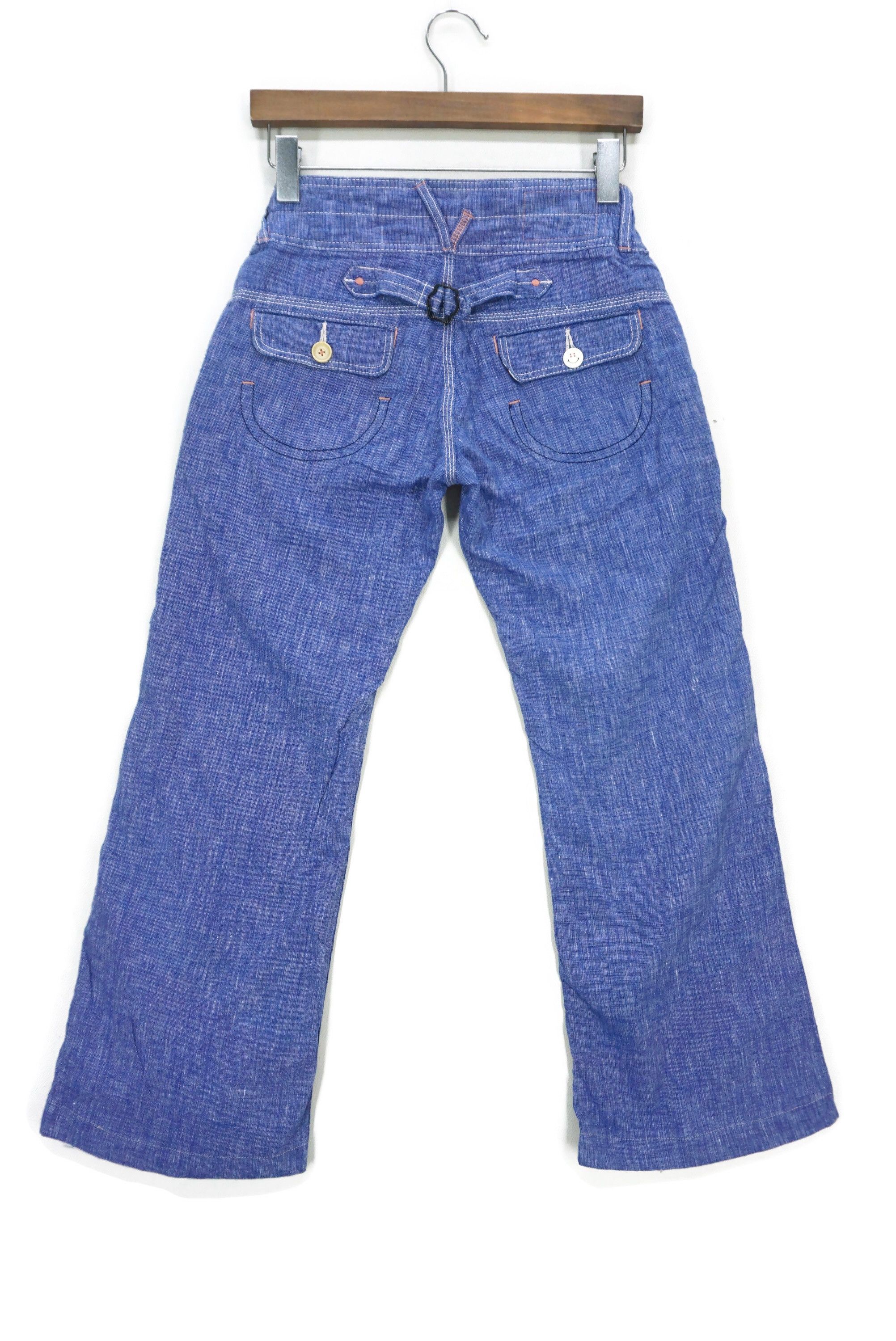 Japanese Brand Betty Smith Pants Size W27xL26.5 Low-Rise Linen Cropped Size 27" / US 4 / IT 40 - 2 Thumbnail
