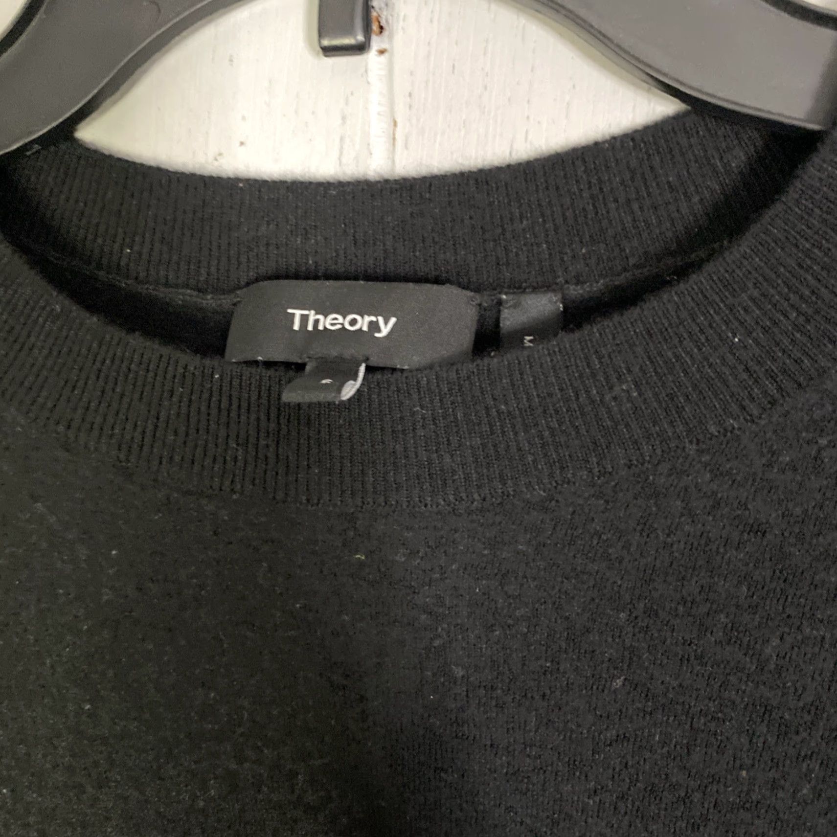 Theory VINTAGE Theory Merino Wool Long Sleeve Sweater Womens Small 15x22 Stretch S Black Crew Neck Pullover Shirt Womens 15X22 Black Stretch Size S / US 4 / IT 40 - 7 Thumbnail