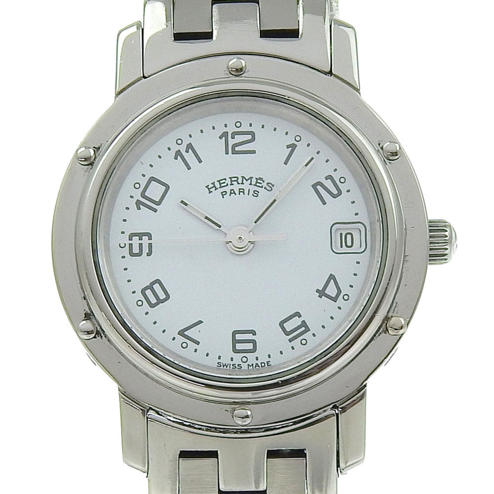 Hermes Hermes Clipper Watch CL4.210 Stainless Steel Quartz Analog Display White Dial Women's S212224805 Size ONE SIZE - 1 Thumbnail