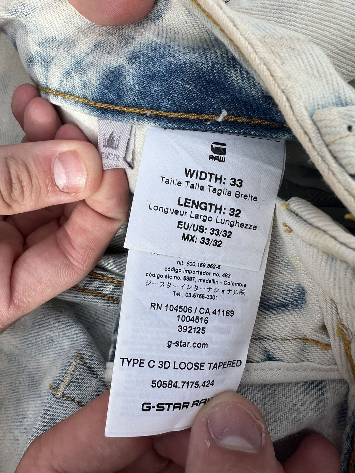 G-Star G Star Raw Denim Washed Jeans Size US 33 - 5 Thumbnail