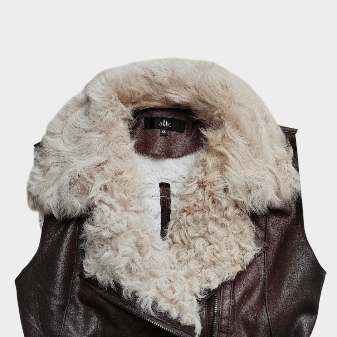 14th Addiction × If Six Was Nine × Le Grande Bleu (L.G.B.) Alto faux fur leather vest Size US S / EU 44-46 / 1 - 2 Thumbnail