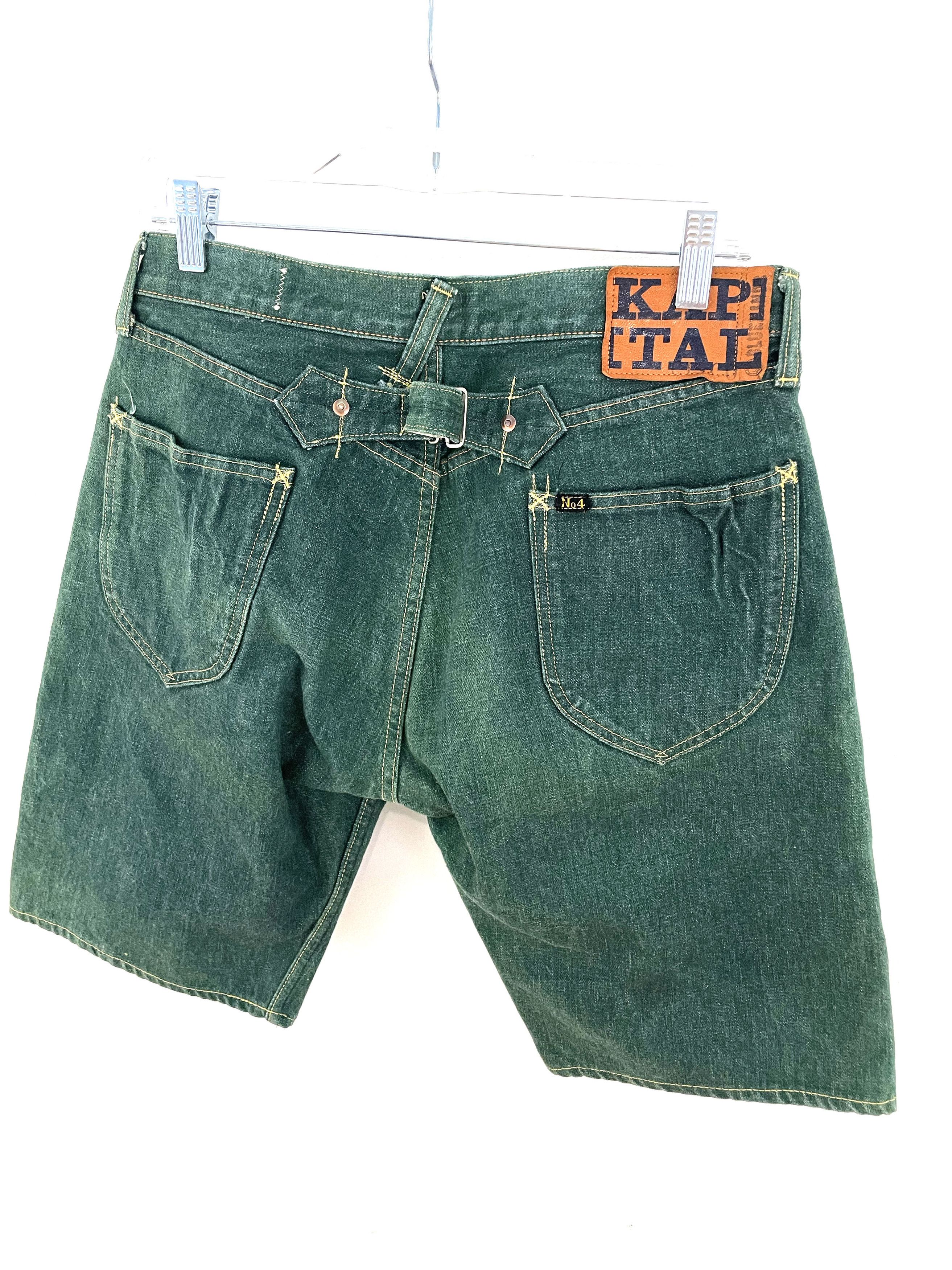 Kapital Green Denim Shorts Size US 30 / EU 46 - 5 Thumbnail