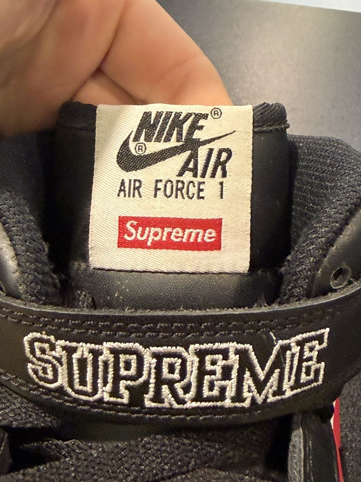 Nike Size 11.5 - Nike Air Force Mid Supreme NBA Black Size US 11.5 / EU 44-45 - 10 Thumbnail