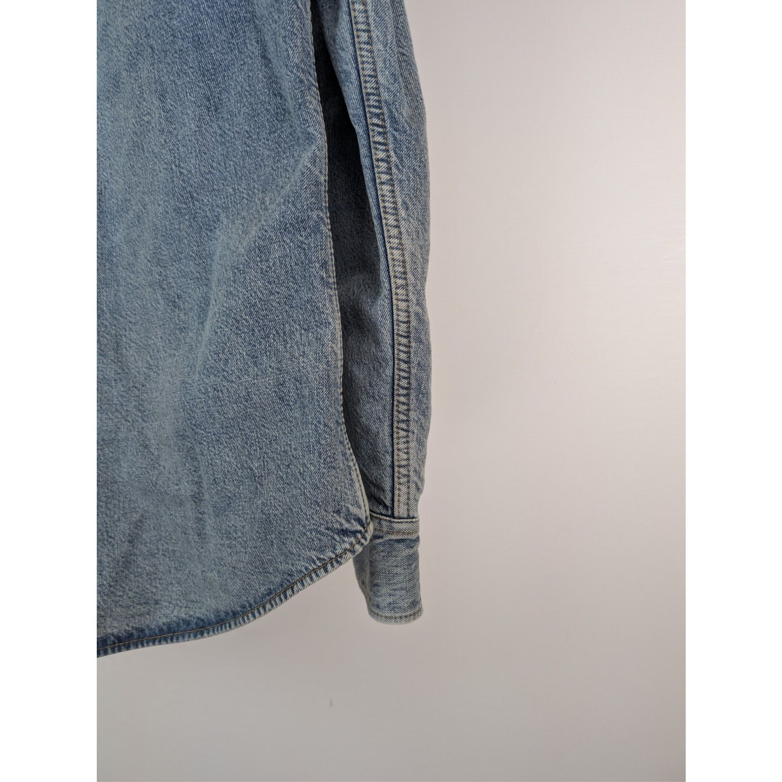 Bottega Veneta o1rshd1 Vintage Ind Denim Lined Shirt Button up Shirt Blue Size US S / EU 44-46 / 1 - 12 Thumbnail