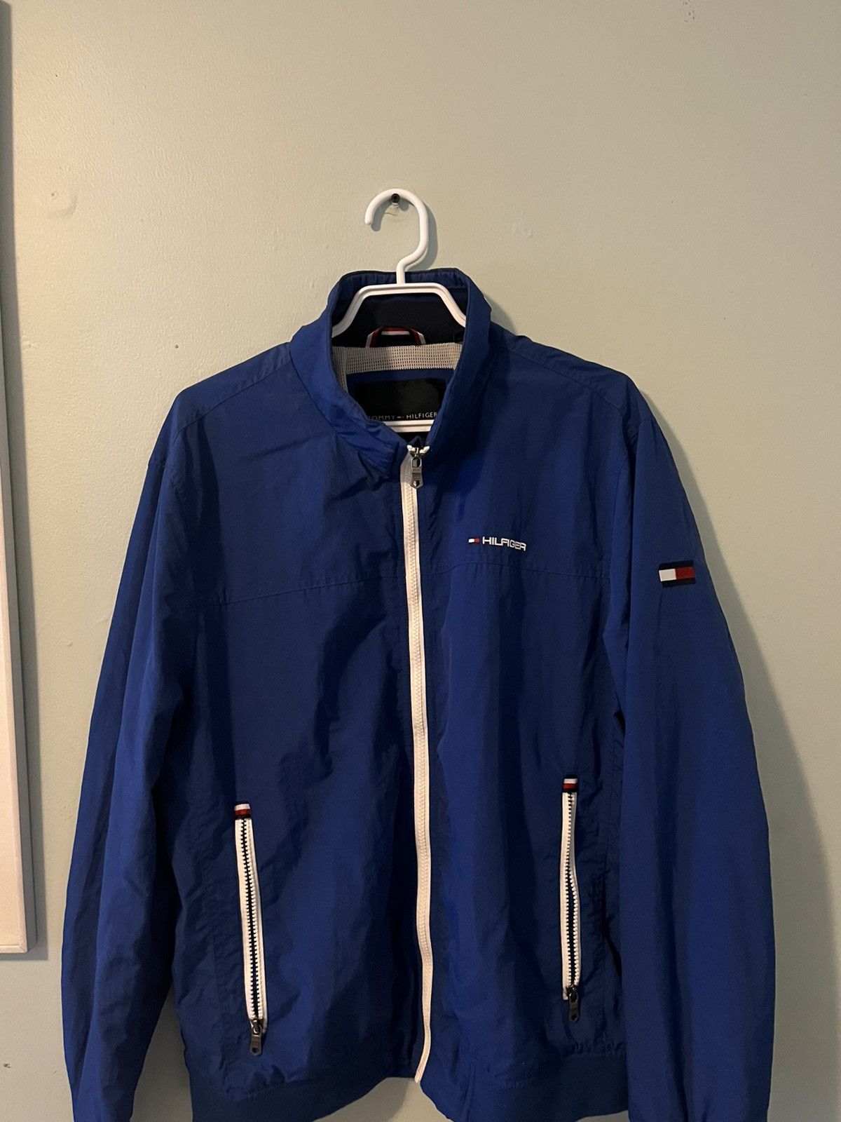 Tommy Hilfiger Vintage Blue Tommy Hilfiger spellout Coat Y2K Size US M / EU 48-50 / 2 - 1 Thumbnail