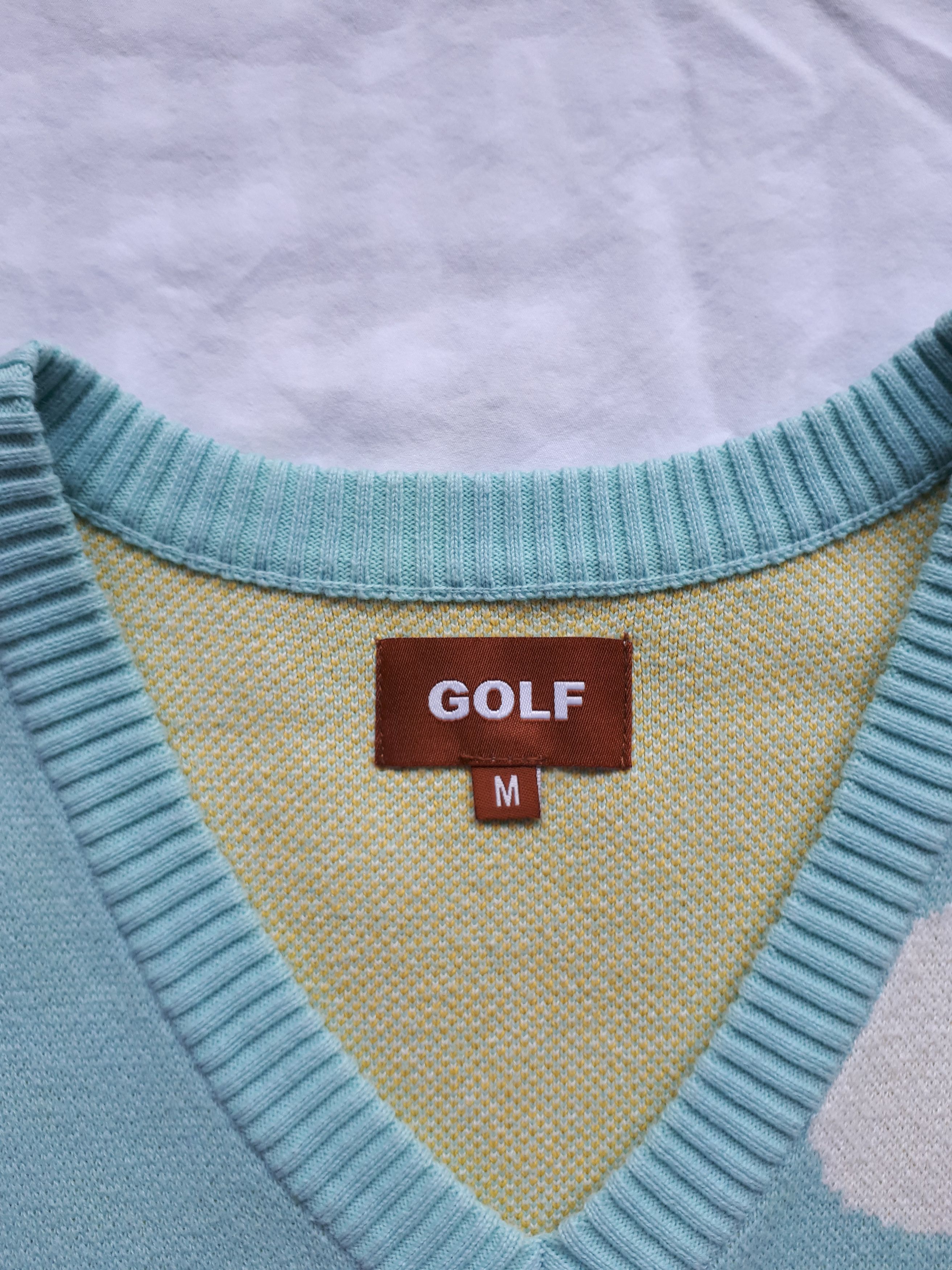 Golf Wang Le Fleur Sweater Vest (Blue) Size US M / EU 48-50 / 2 - 3 Thumbnail