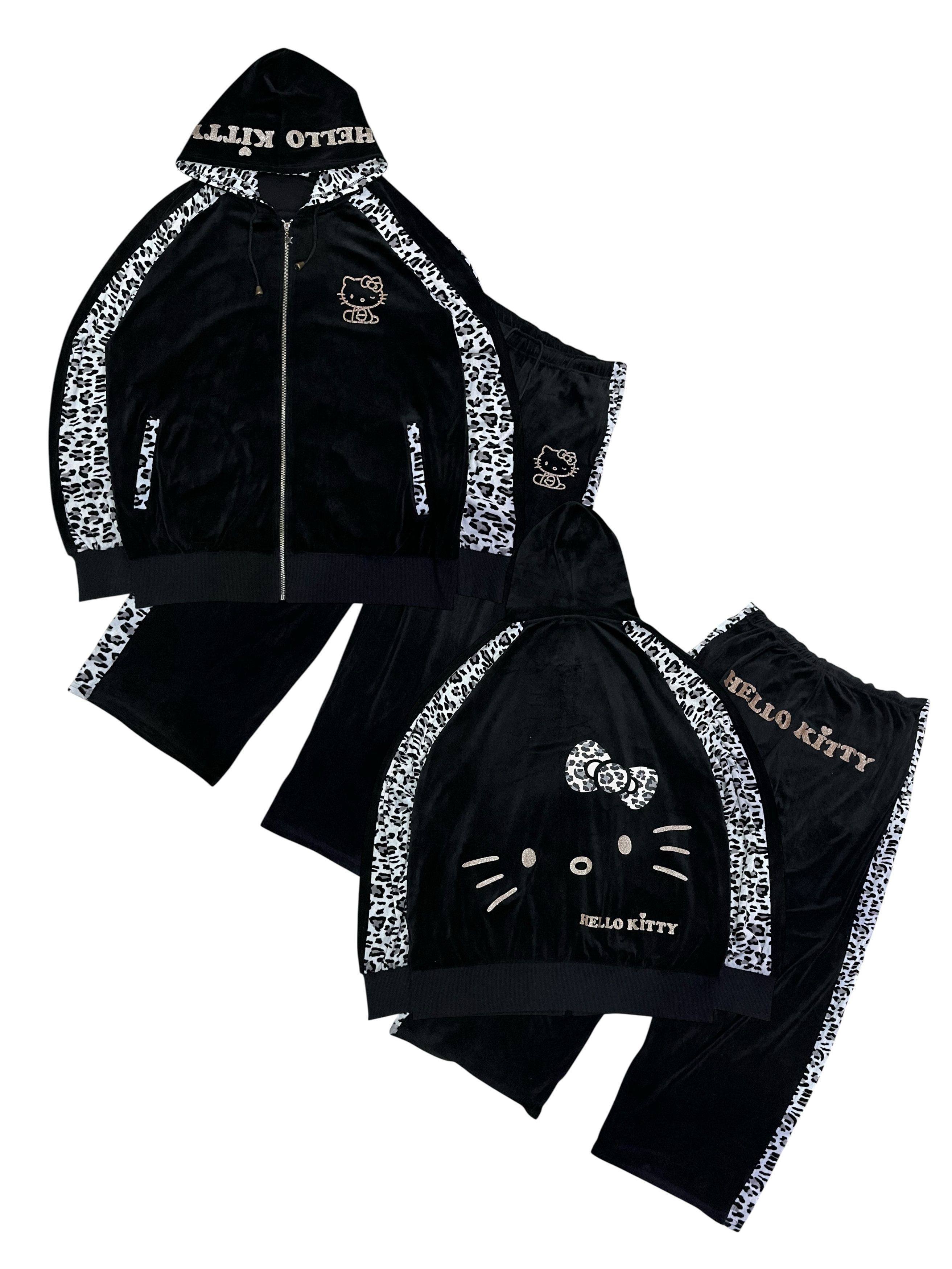 Ne-Net 🔥RARE JAPAN-ONLY HELLO KITTY Velvet Leopard Tracksuit Set Size US L / EU 52-54 / 3 - 3 Thumbnail