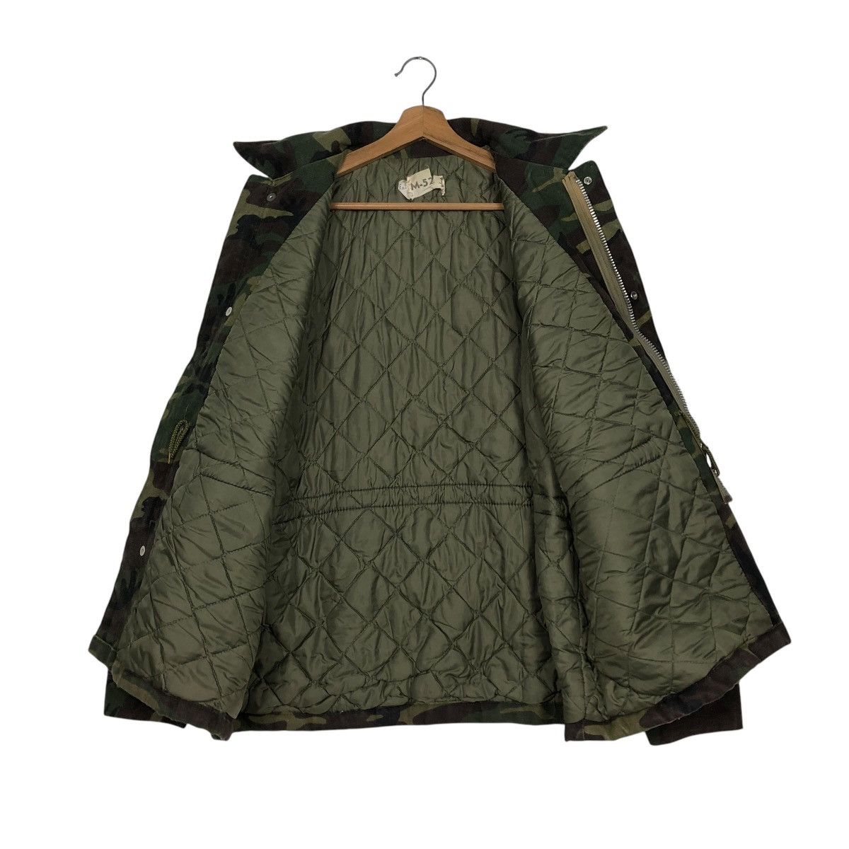 Vintage 🔥VINTAGE CHORE JACKET M-52 CARGO POCKET CAMOUFLAGE USA Size US L / EU 52-54 / 3 - 15 Thumbnail