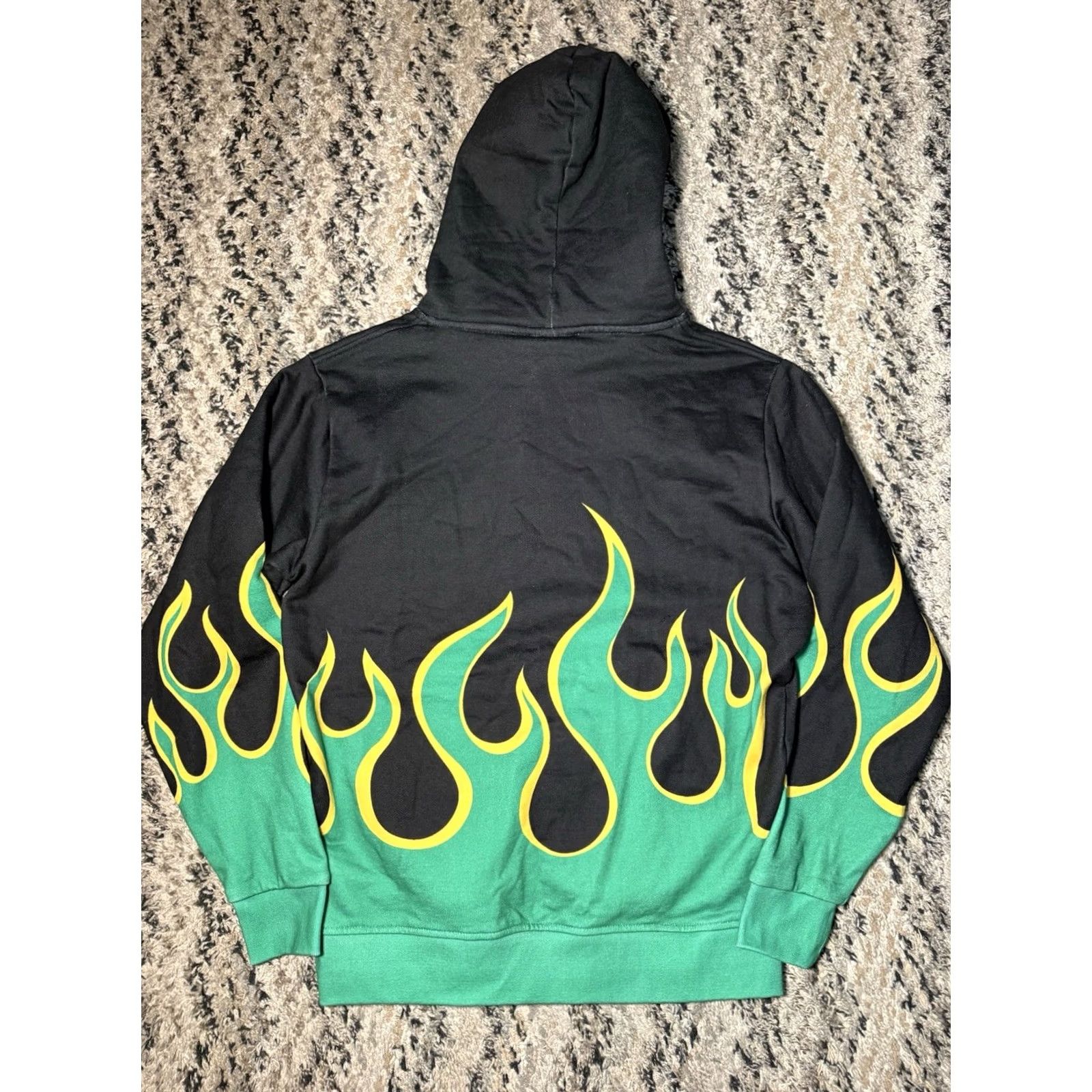 Teddy Fresh Teddy Fresh Hoodie Sweatshirt Pullover Black S Hooded Pockets Unisex Adults Small Long Sleeve Drawstring Fire Flame New Size US S / EU 44-46 / 1 - 5 Thumbnail