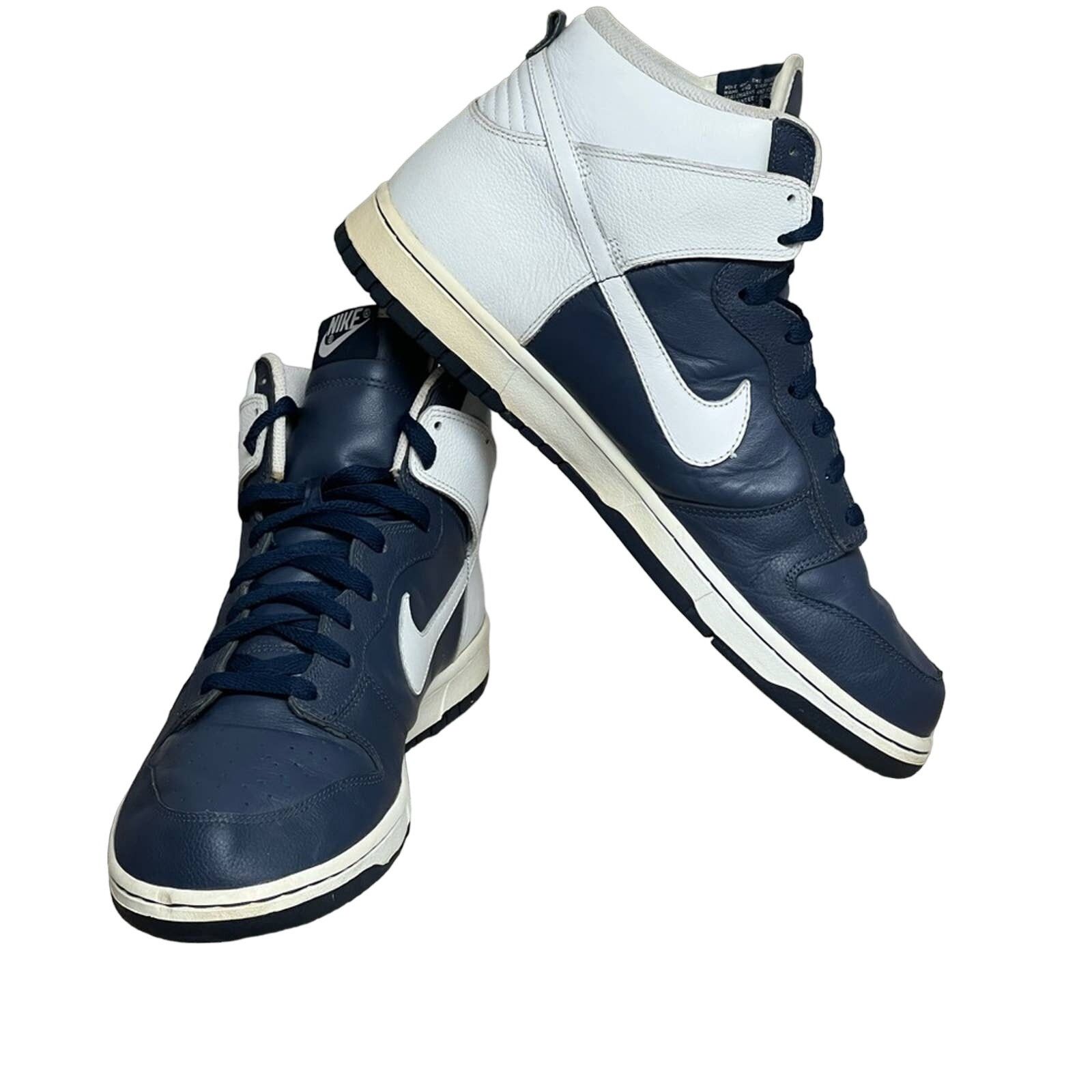 Nike Nike Dunk High 2006 Mens Size 13 VP Navy White Leather RARE Size US 13 / EU 46 - 2 Thumbnail