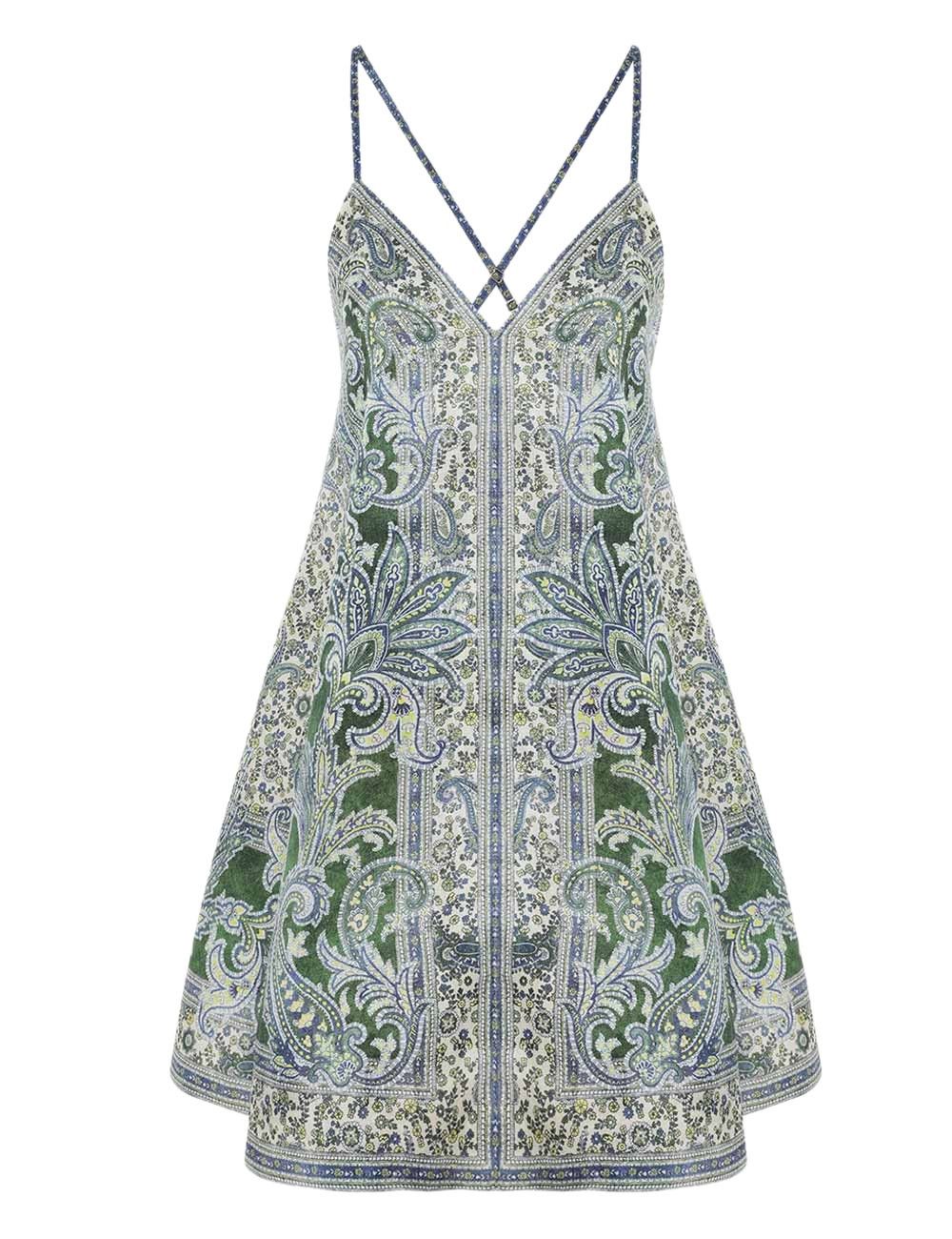 Zimmermann oc11z0525 Ottie Swing Mini Dress in Multicolor Size S / US 4 / IT 40 - 1 Thumbnail