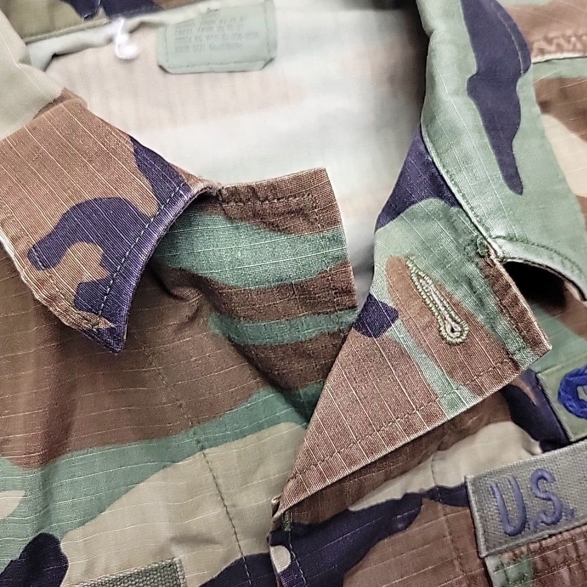 Vintage VINTAGE US Air Force Shirt Mens Small Short Woodland Camo Ripstop BDU Jacket 90s Size US S / EU 44-46 / 1 - 3 Thumbnail