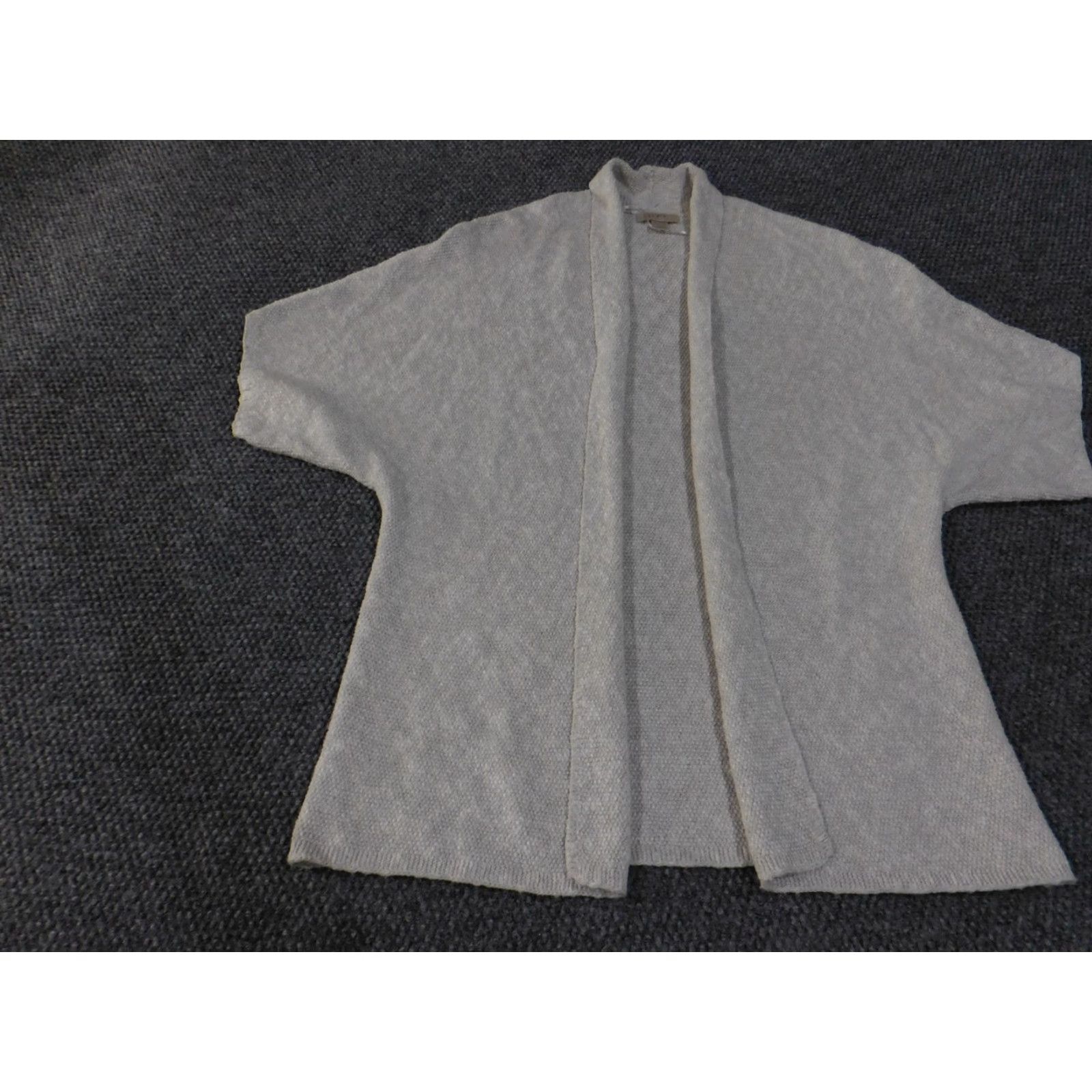 Loft LOFT Outlet Sweater Womens Small Gray Open Front Kimono Short Sleeve Cardigan Size S / US 4 / IT 40 - 4 Thumbnail