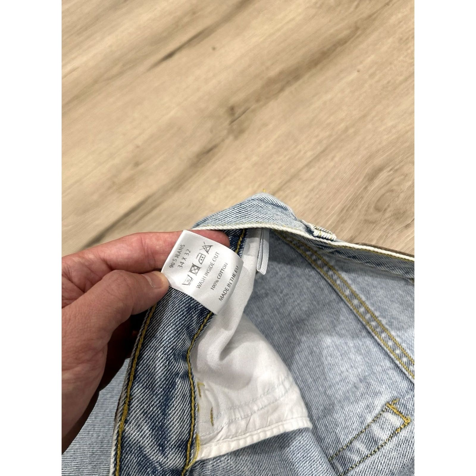 Vintage Polar Skate Co Jeans Mens 36x31 Denim Baggy 90s Vintage Streetwear Logo Pocket 5-Pocket Tapered Jeans Mens Blue Size US 36 / EU 52 - 7 Thumbnail