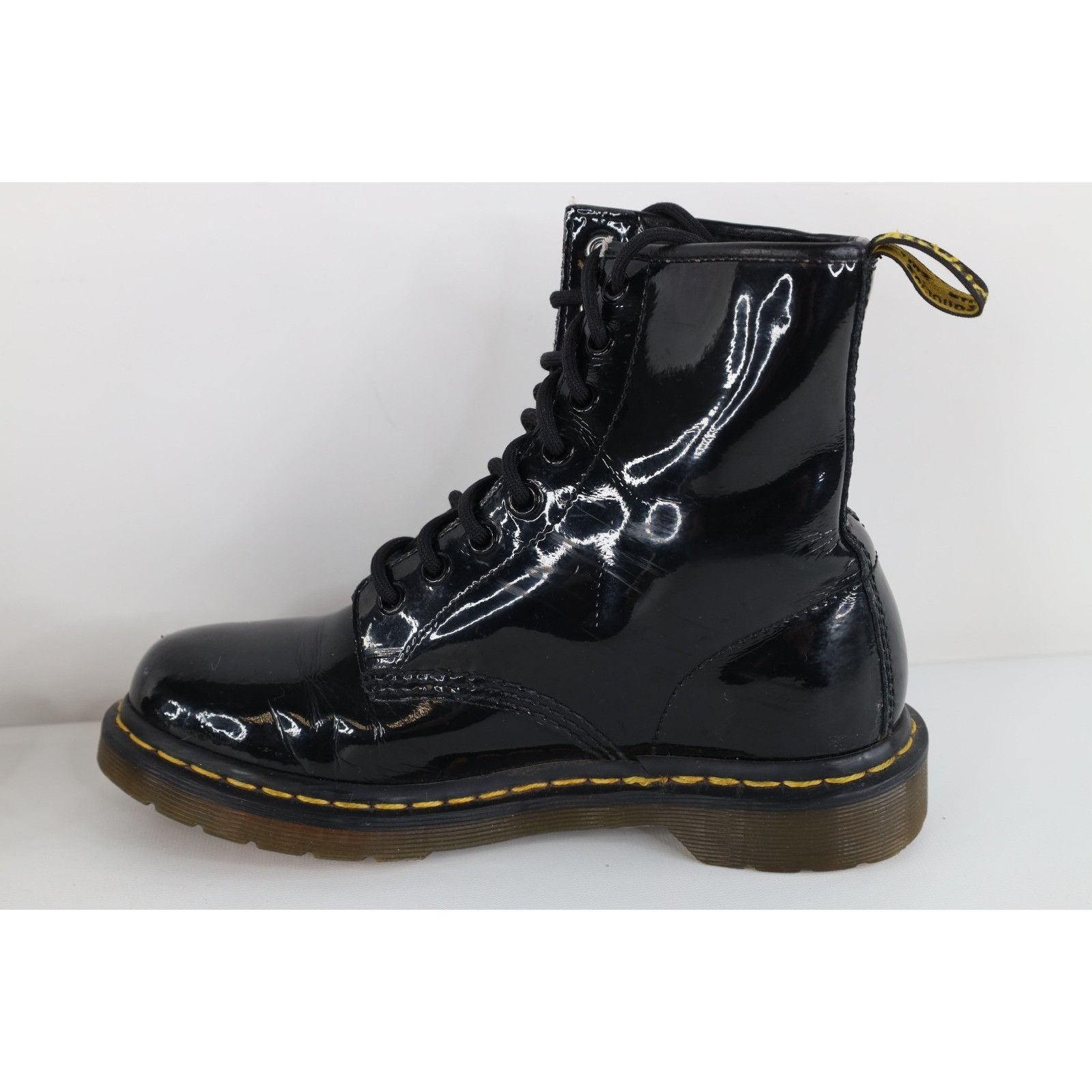 Dr. Martens Vintage 90s Y2K Dr Martens Patent Leather Combat Boots Size US 6 / IT 36 - 6 Thumbnail
