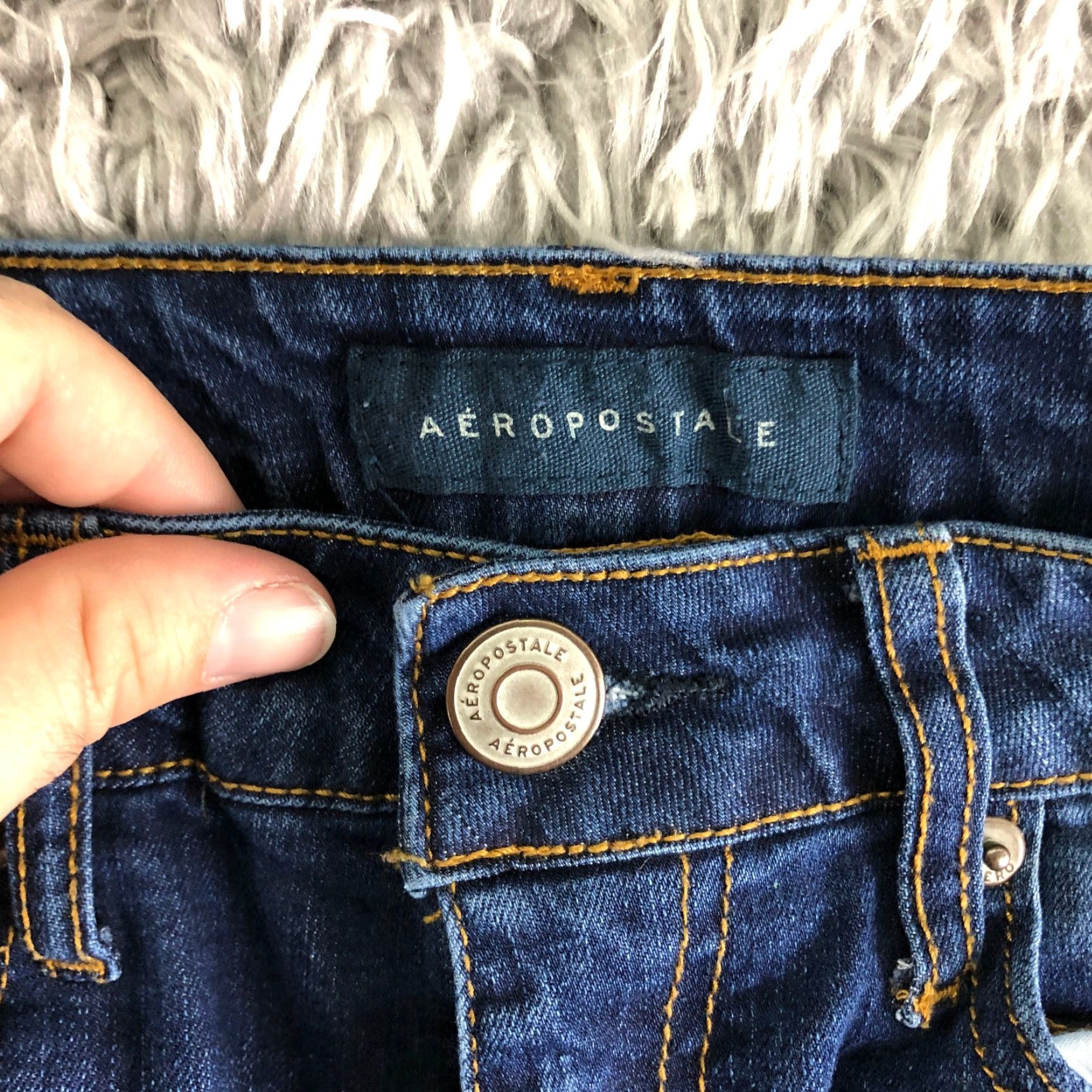 Vintage VINTAGE Aeropostale Womens Size 8 Mid Rise Skinny Medium Wash Blue Denim Jeans Size 30" / US 8 / IT 44 - 7 Thumbnail