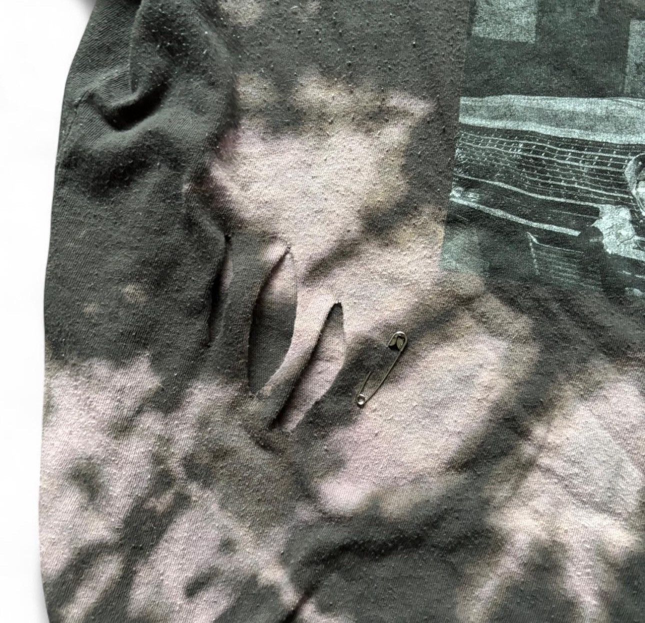 Mad Engine Reworked Boyz n the Hood Tee, Bleach Dyed, Cropped & Slashed Size XXL / US 16-18 / IT 52-54 - 4 Thumbnail