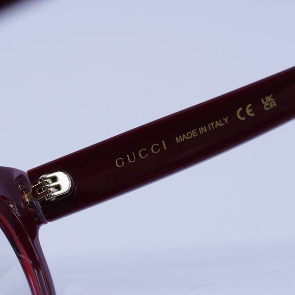 Gucci Gucci GG1792O 004 Eyeglasses Burgundy 46mm Square Frame Size ONE SIZE - 7 Thumbnail