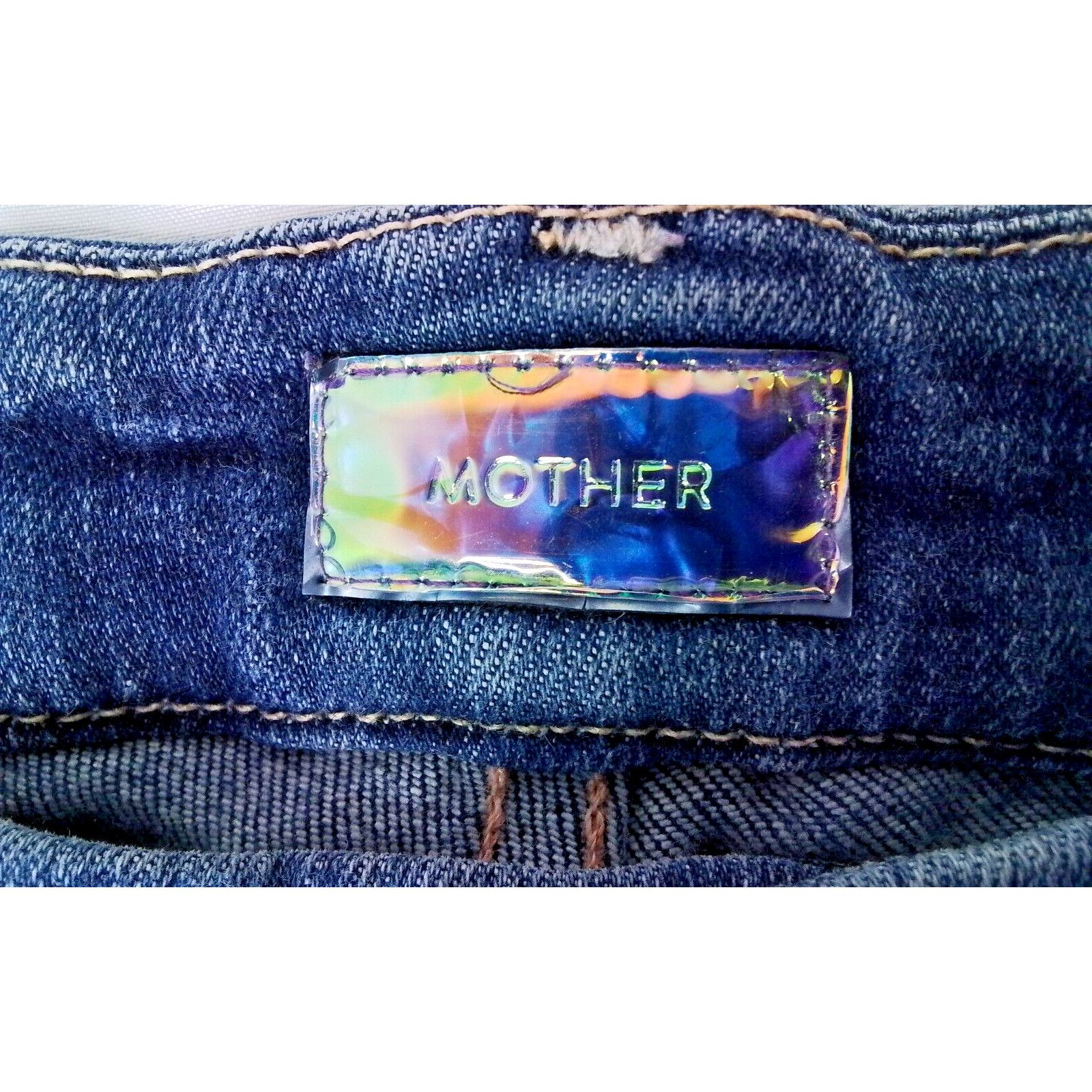 MOTHER Mother Denim Jeans Women's 29 The Looker Ankle Fray Dark Size 29" - 3 Thumbnail