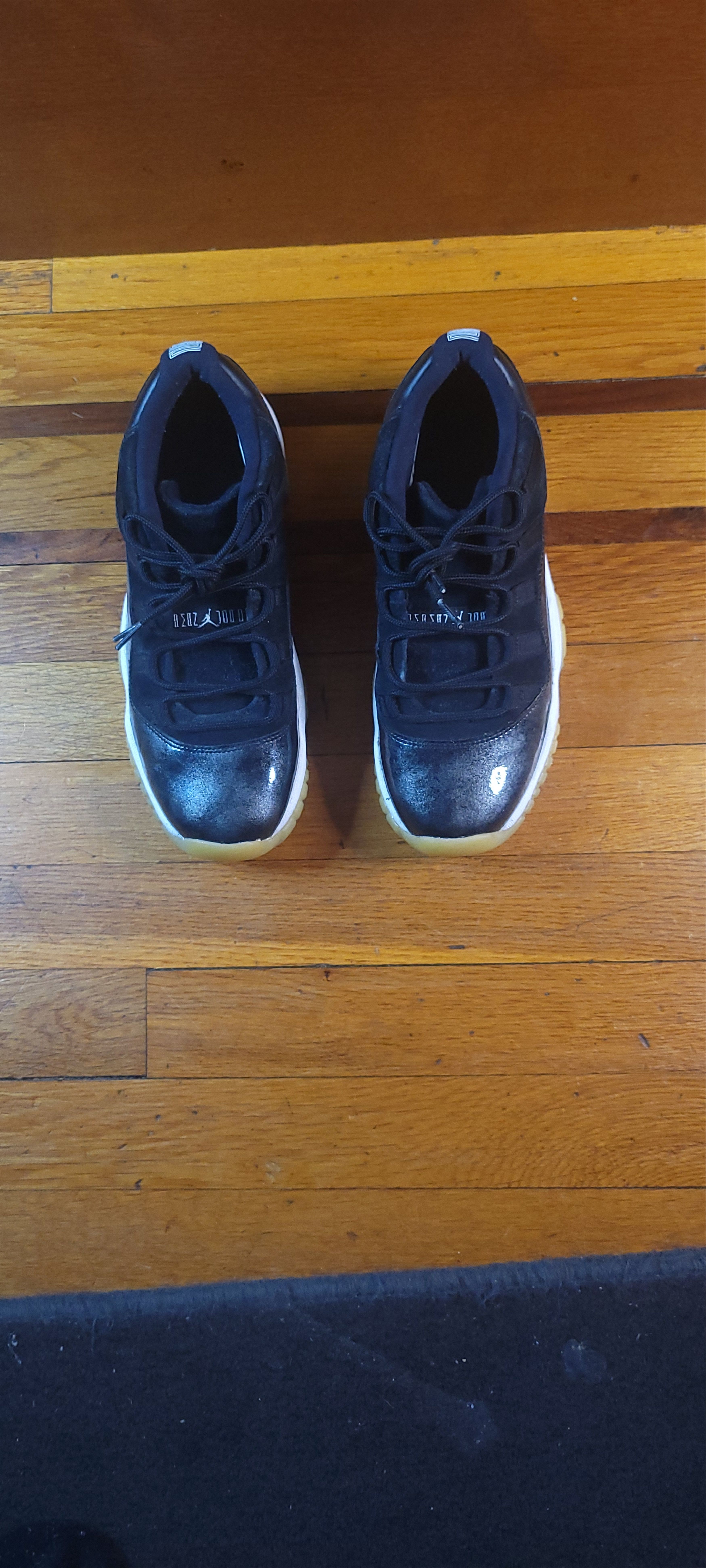 image of Jordan Brand 11 'barons' Shoes in Black/White/Metalic, Men's (Size 6.5)