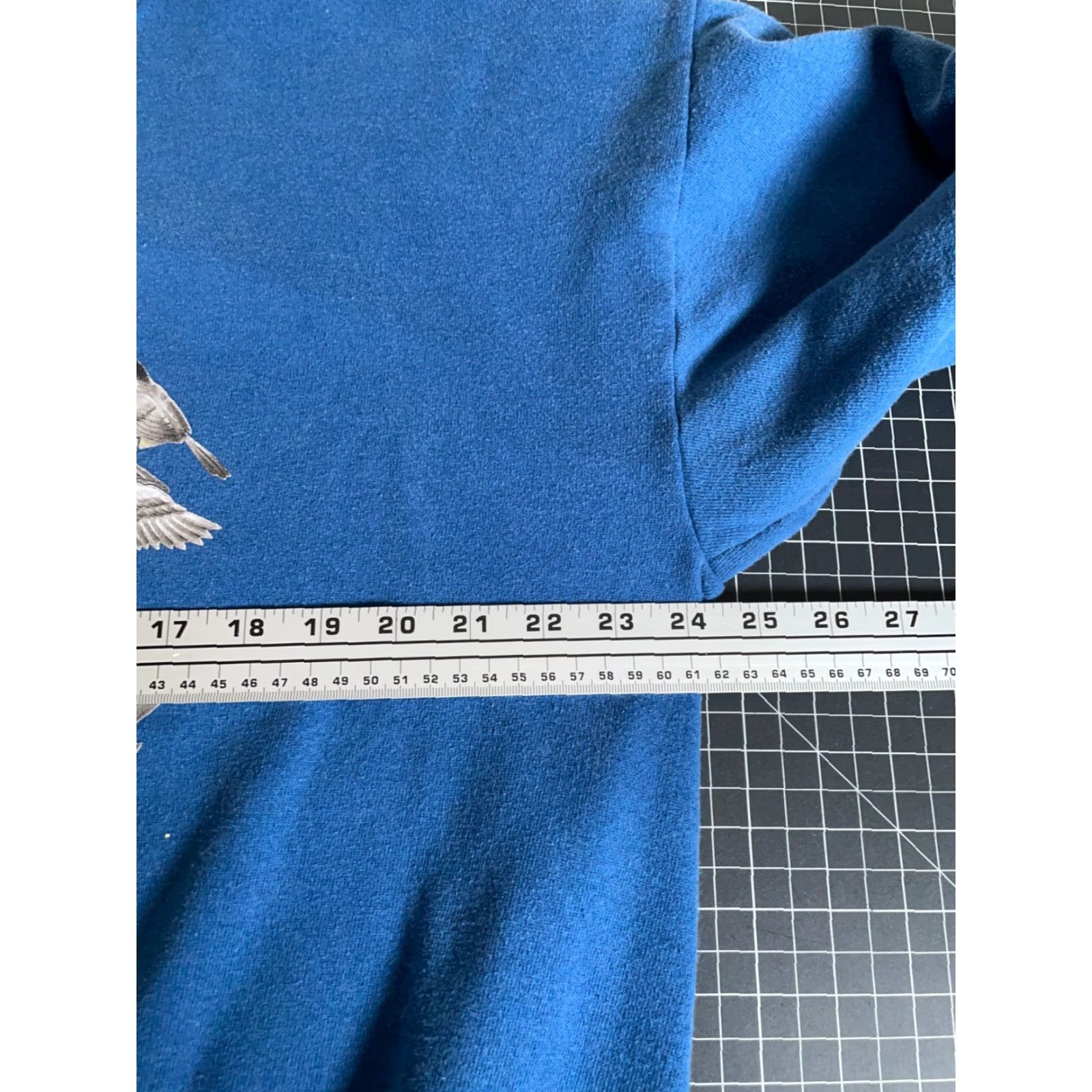 Vintage Morning Sun Grandma Bird Sweatshirt Women's XL Blue Crewneck Double Sided Flower Size XL / US 12-14 / IT 48-50 - 5 Thumbnail