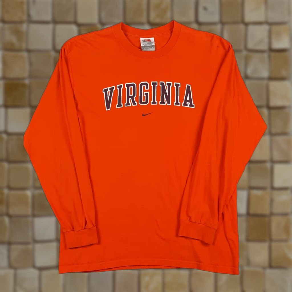 Nike VINTAGE Nike College T-Shirt Men Medium Orange 90s Retro University Football Basketball Size US M / EU 48-50 / 2 - 1 Thumbnail
