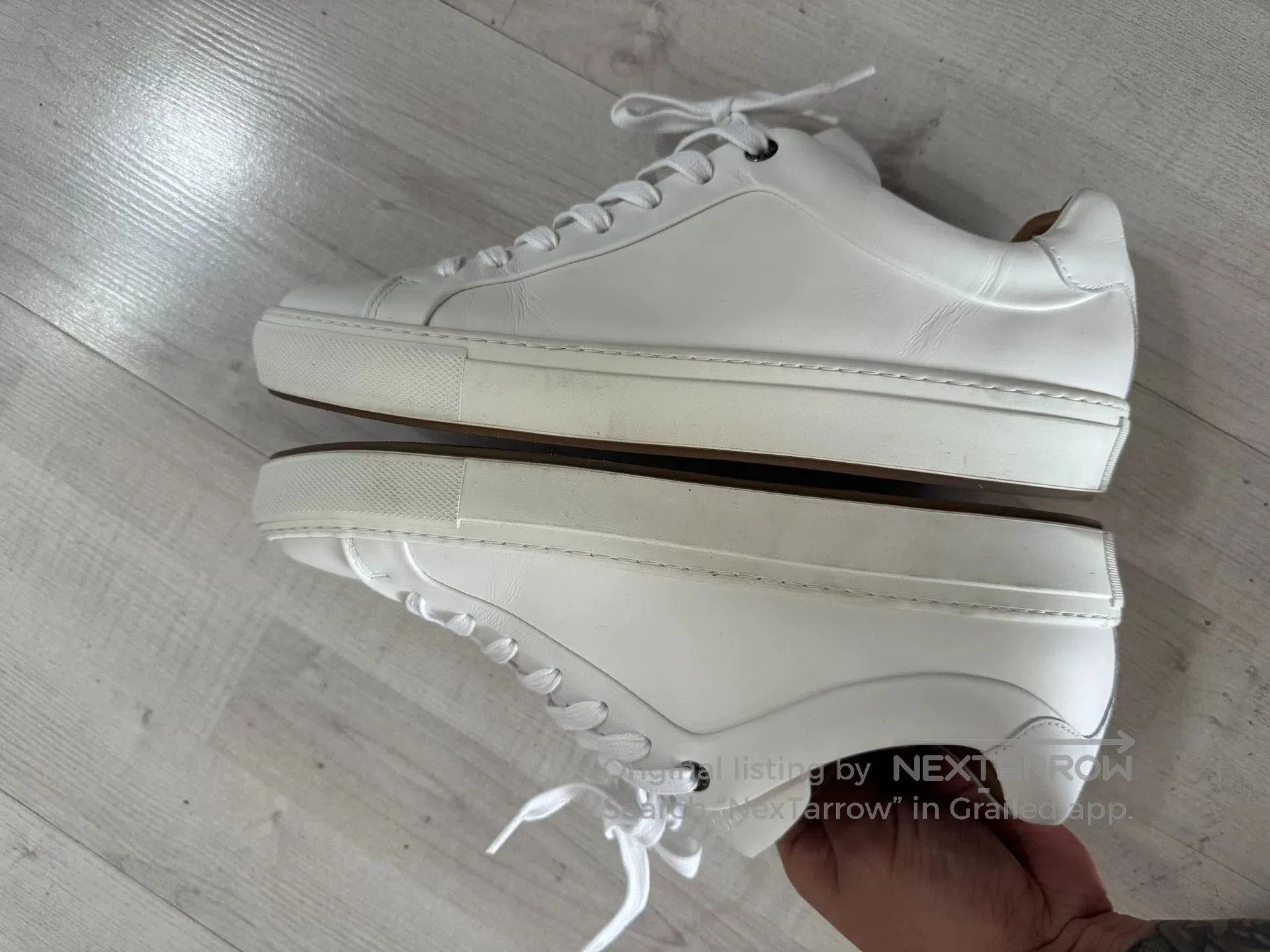 Hugo Boss HUGO BOSS White Leather Sneakers. Size US 8 / EU 41 - 6 Thumbnail