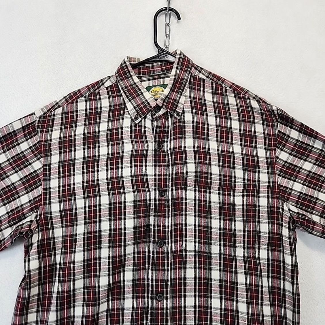 Vintage Cabela’s Christmas Red Green Plaid Flannel Men Sz M Button Down Holiday Shirt Size US M / EU 48-50 / 2 - 4 Thumbnail