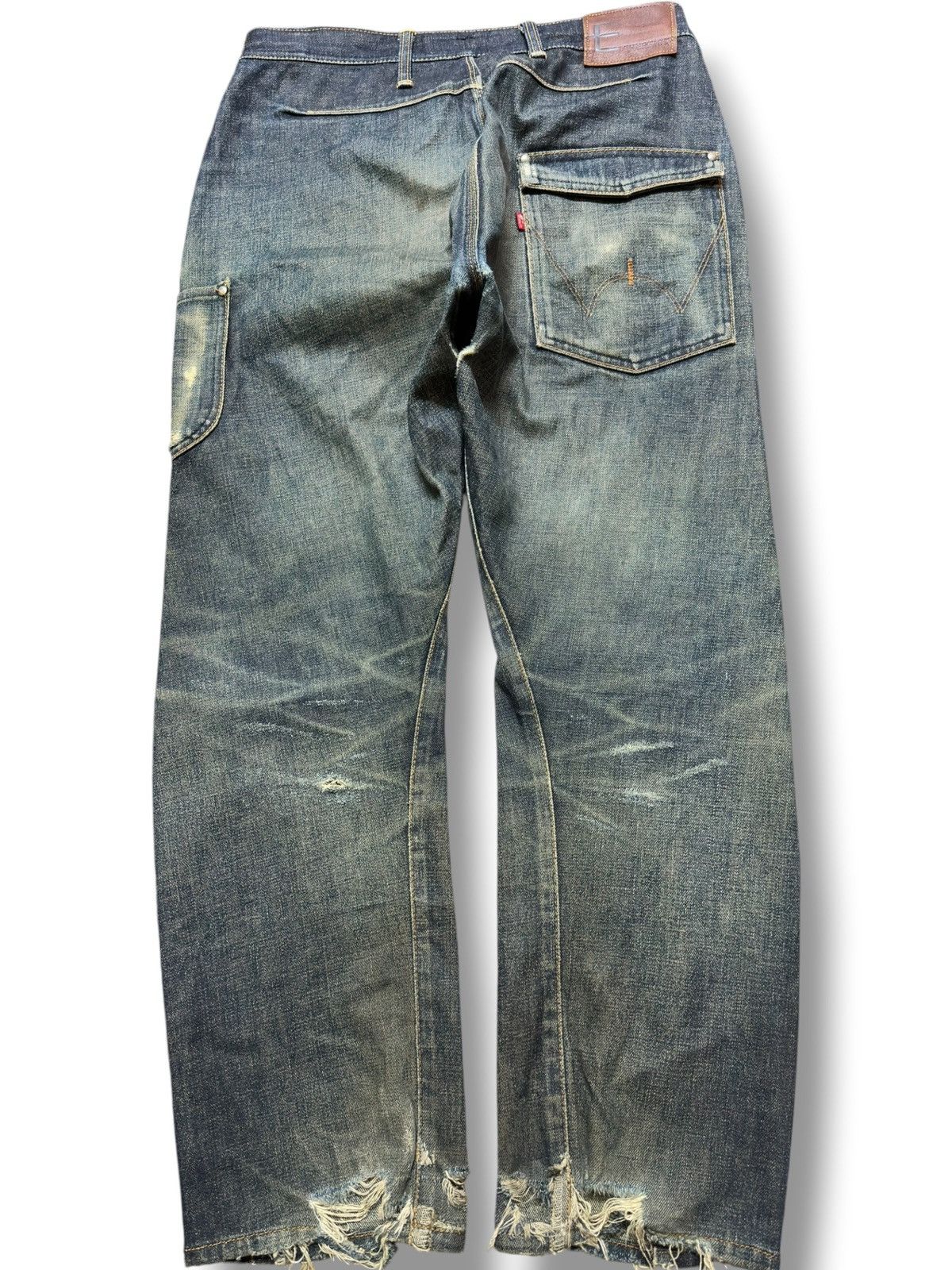 Edwin Vintage E-Function Edwin Curly Mudwash Ripped Denim Size US 30 / EU 46 - 4 Thumbnail