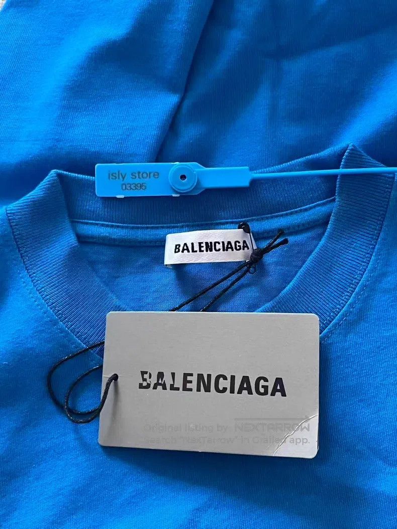 Balenciaga Balenciaga Solid Color Letter Logo Print Loose Round Neck Size US S / EU 44-46 / 1 - 4 Thumbnail