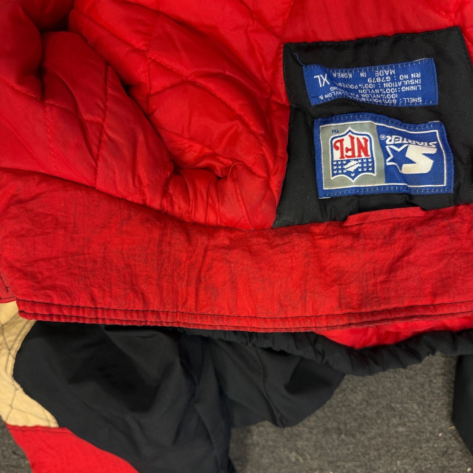 Starter Srarter XL black down jacket 49ERS NFL San Francisco Vintage Size US XL / EU 56 / 4 - 20 Thumbnail